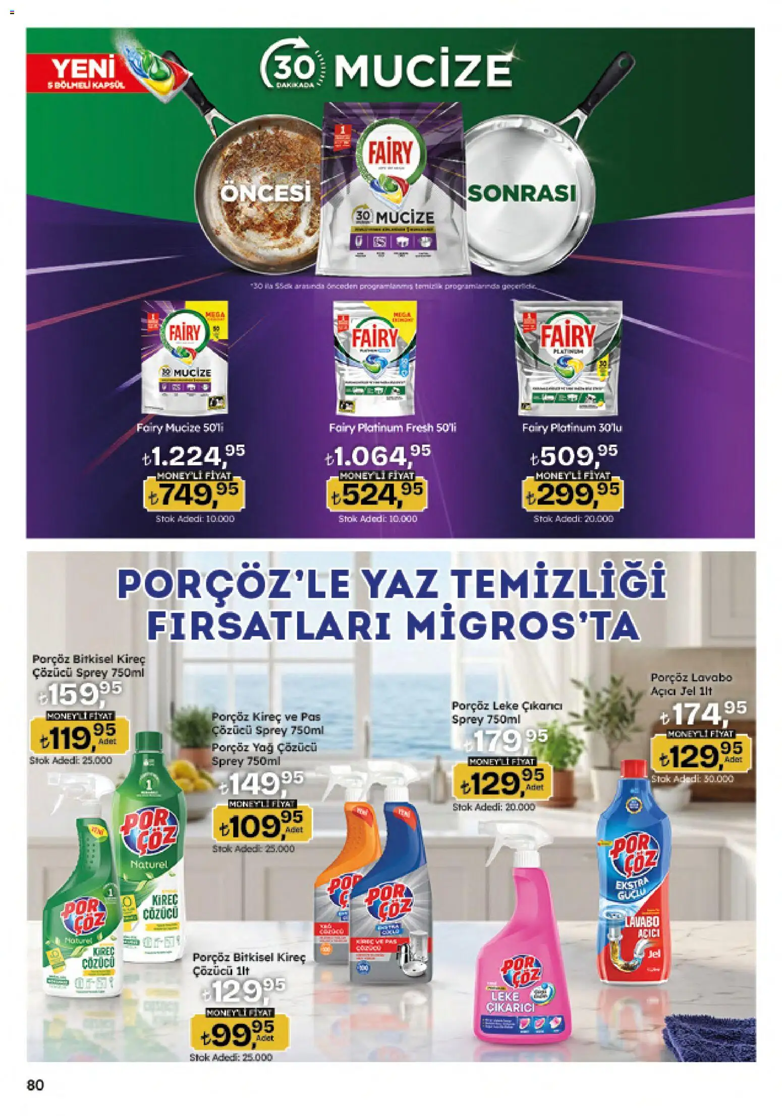 Migros Katalog - Migroskop - 09 Temmuz 2026 tarihinden itibaren geçerlidir | Sayfa: 80 | Ürünler: Kireç çözücü, Yağ, Yağ çözücü, Lavabo açıcı