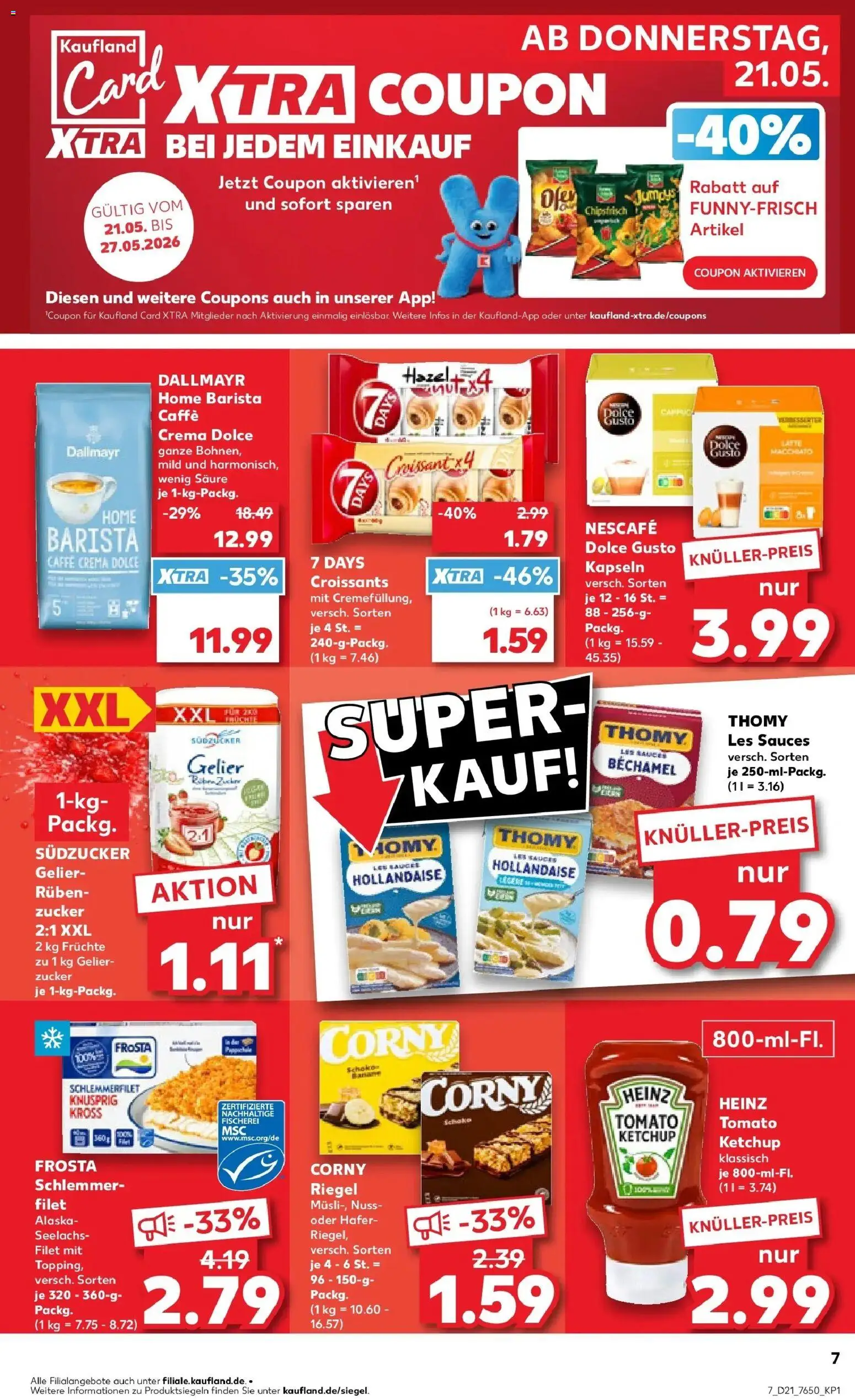 Kaufland Prospekt Vöhringen – gültig ab 18.05.2026 | Seite: 12 | Produkte: Corny riegel, Frosta, Dallmayr, Zucker