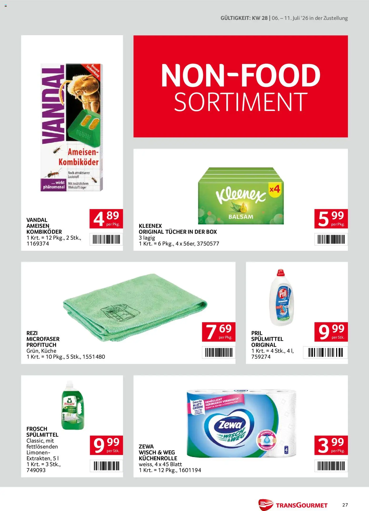 Transgourmet Zustellaktion gültig ab 06.07.2026 | Seite: 27 | Produkte: Box