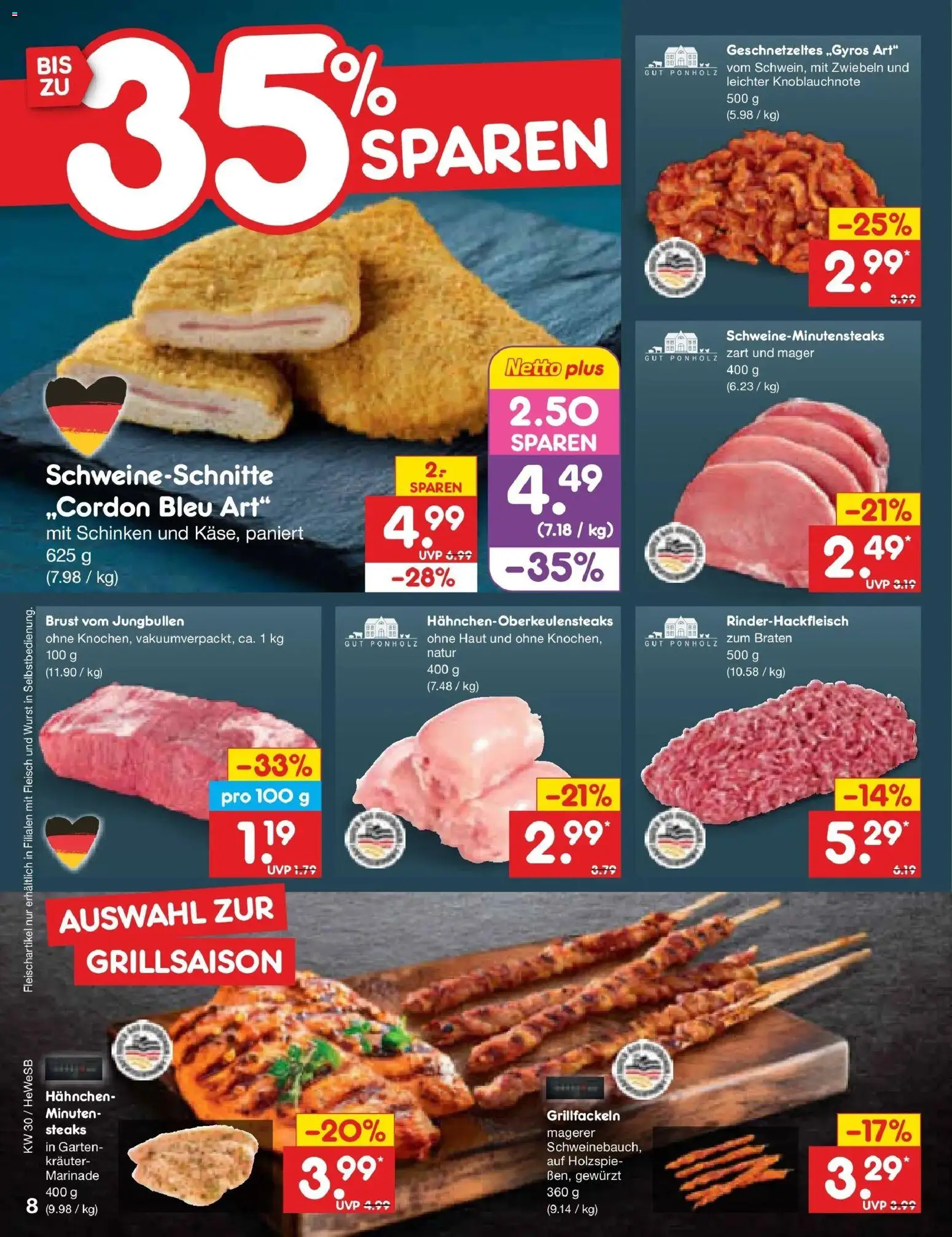 Netto Marken-Discount Prospekt Hamburg – gültig ab 20.07.2026 | Seite: 12 | Produkte: Hahnchen, Zwiebeln, Wurst, Fleisch