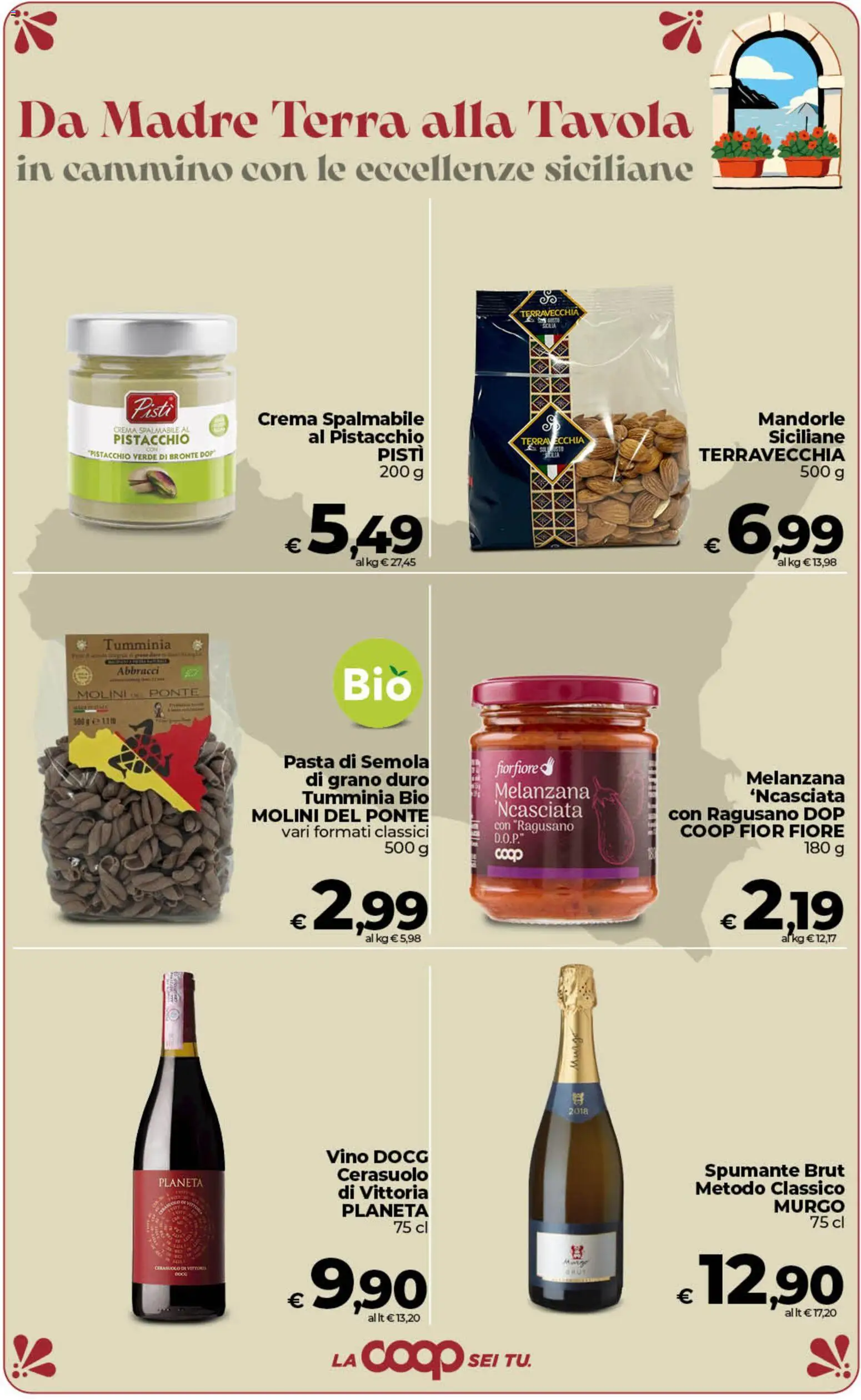 Volantino COOP del 19.05.2026 | Pagina: 6 | Prodotti: Pasta, Melanzana, Mandorle, Terra