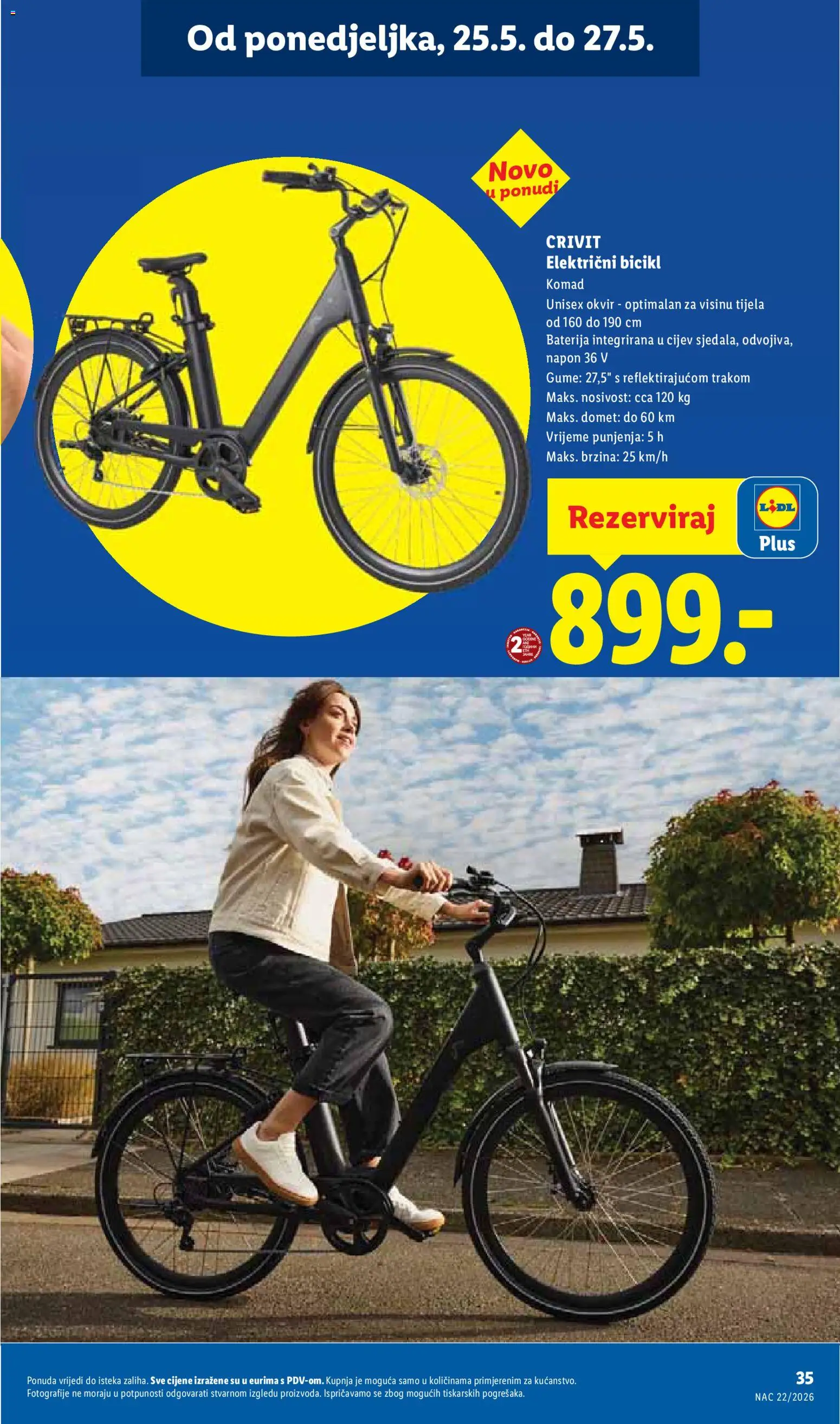 Lidl katalog | vrijedi od 25.05.2026 | Stranica: 35 | Proizvodi: Baterija, Bicikl