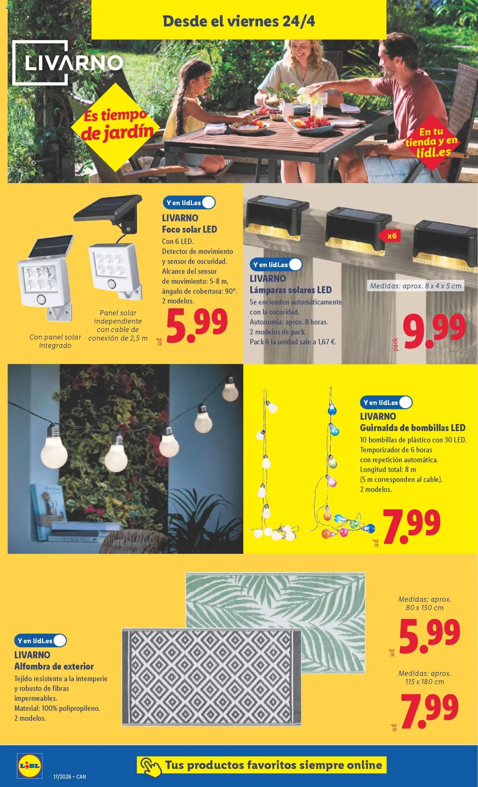 Lidl Canarias │ válido desde el 20.04.2026 | Página: 16 | Productos: Cable, Απορρυπαντικό ρούχων σε σκόνη, Alfombra