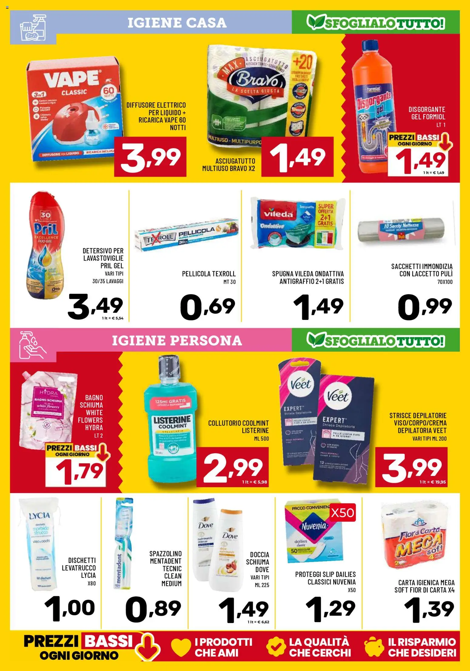 Volantino Il Centesimo del 11/08/2026 | Pagina: 13 | Prodotti: Spugna, Schiuma, Slip, Doccia