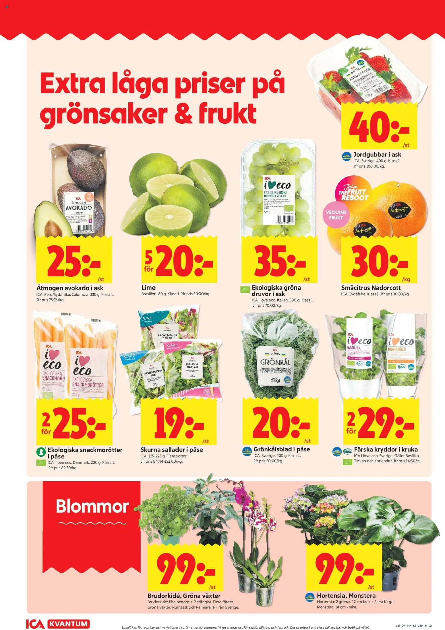 ICA Kvantum reklamblad aktuell från 24/08/2026 | Sida: 2 | Produkter: Frukt, Kruka, Sallad, Blommor