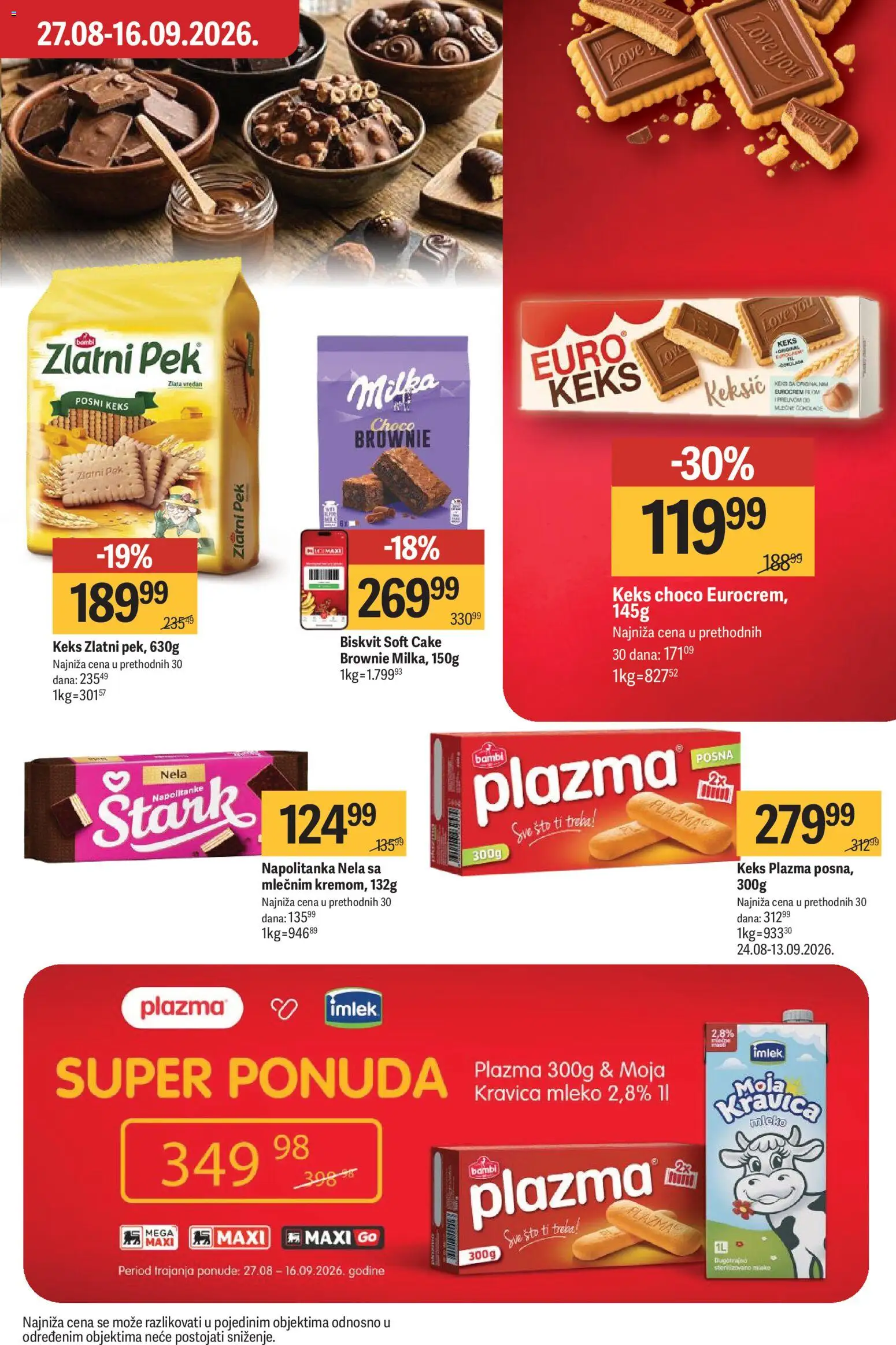 Maxi katalog - važi od 03.09.2026 | Strana: 32 | Proizvode: Sto, Plazma, Eurocrem, Brownie
