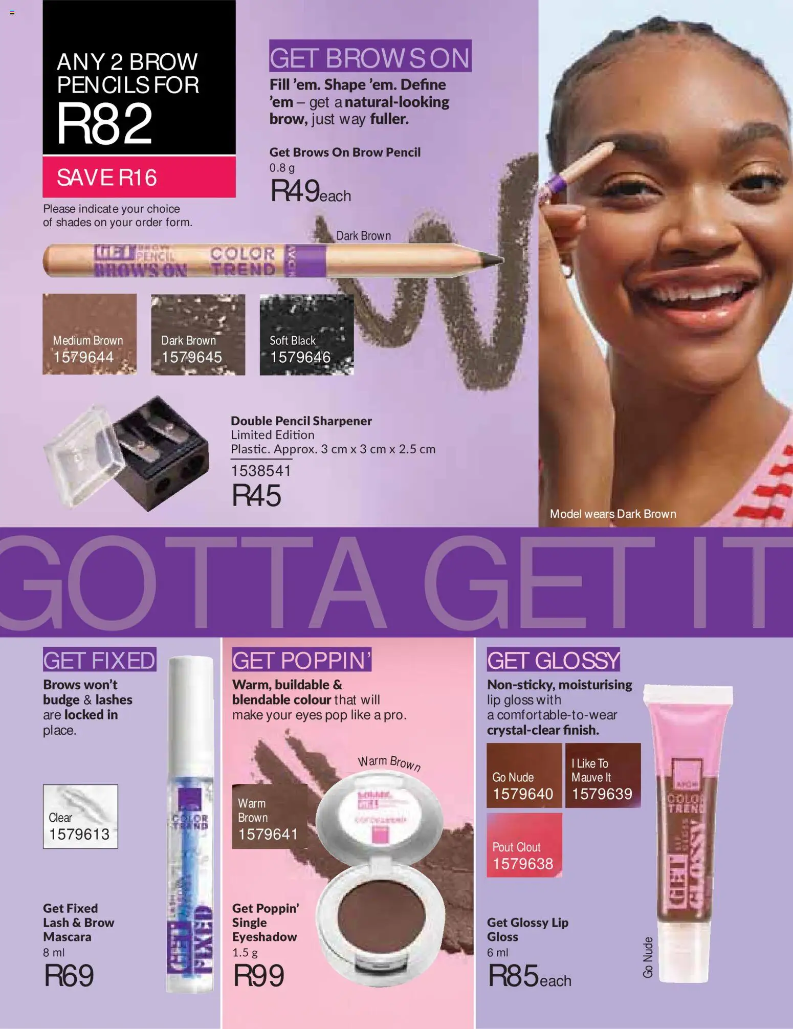 New Avon catalogue – valid from 01/09/2026 | Page: 52 | Products: Gloss, Pencil sharpener, Mascara, Lip gloss