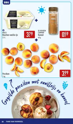 MUCCI Bourbon vanille-ijs, MUCCI Bourbon vanille-ijs 2.5 L. - Voorbeeld van een folder van Aldi, geldig van 13-07-2026 | Pagina: 26 | Producten: Bourbon, Pavilon, Kaneel, Perziken