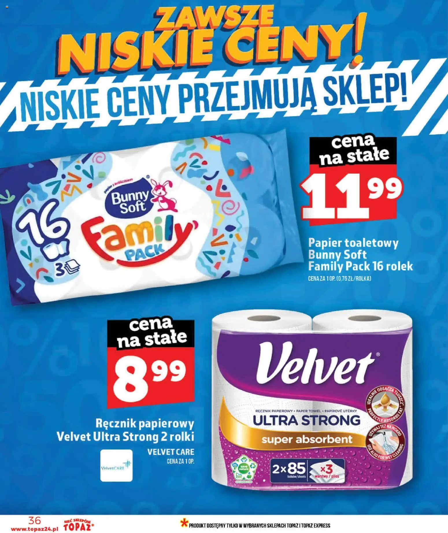 Topaz gazetka - MAZ od 28.05.2026 | Strona: 36 | Produkty: Papier toaletowy, Rolki, Ręcznik papierowy