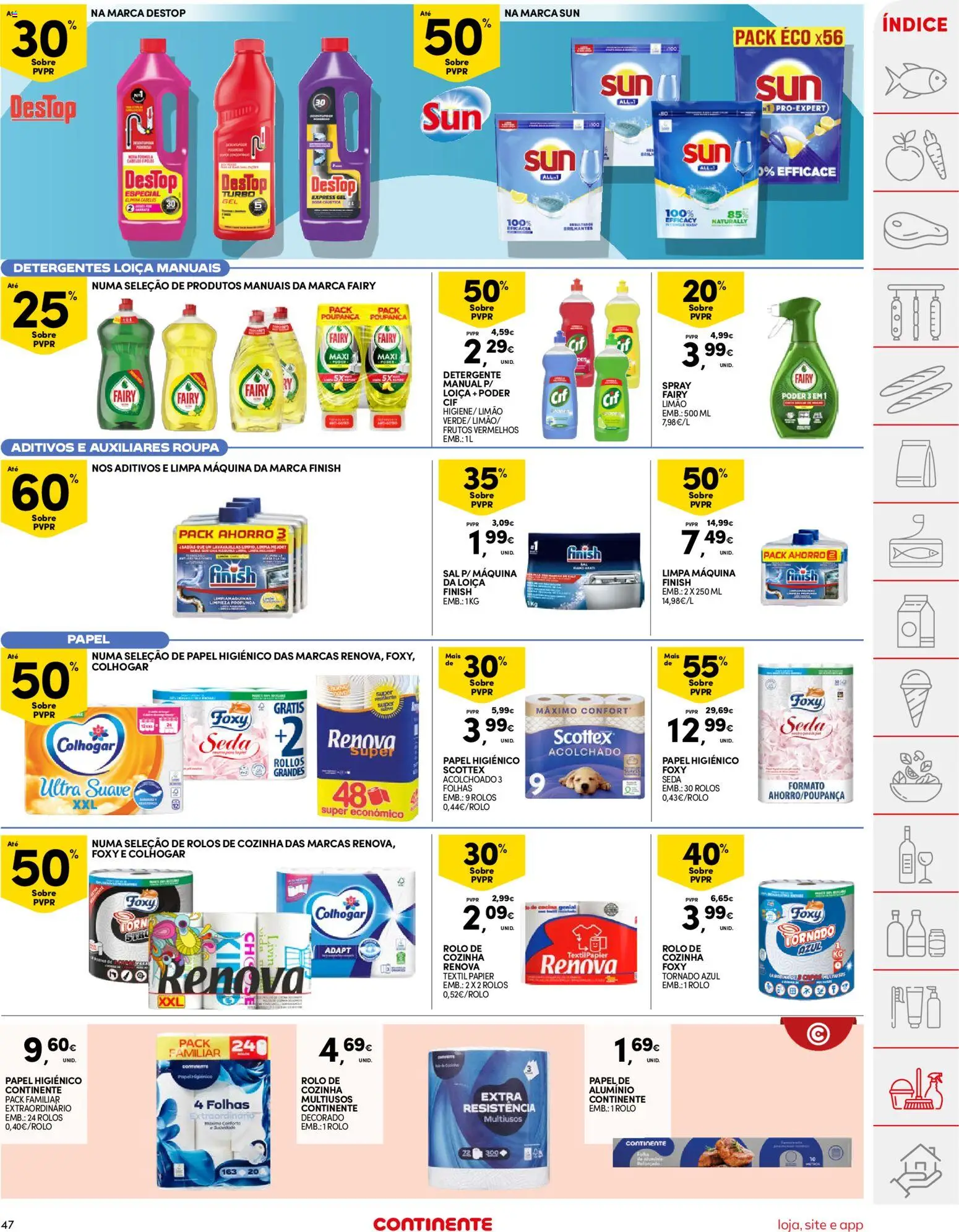 Continente folheto │ válido de 20/10/2026 | Página: 49 | Produtos: Papel higiénico, Detergente, Sal