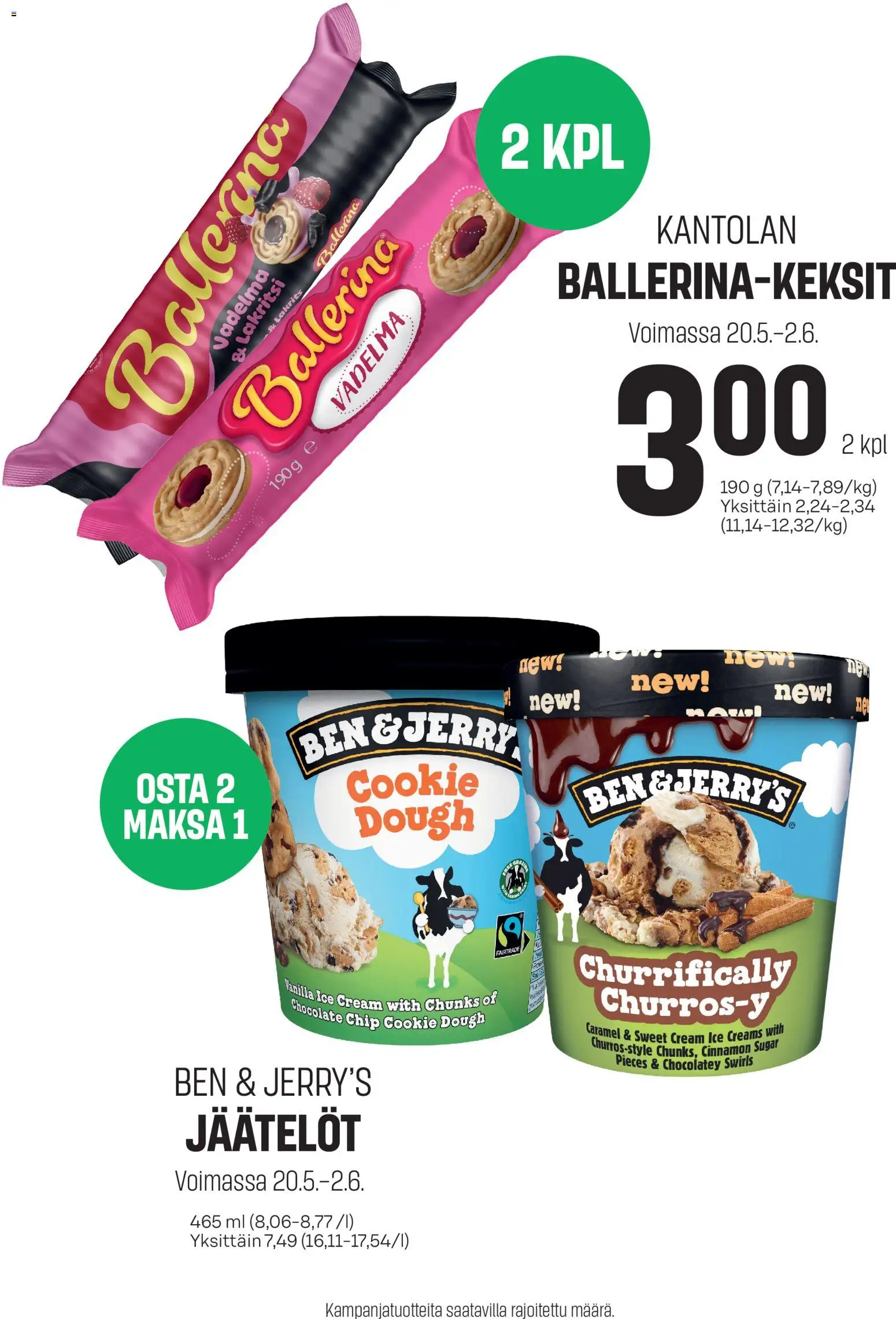 Sale tarjoukset ilmoitukset – voimassa 20.05.2026 alkaen | Sivu: 1 | Tuotteet: Vadelma, Lakritsi