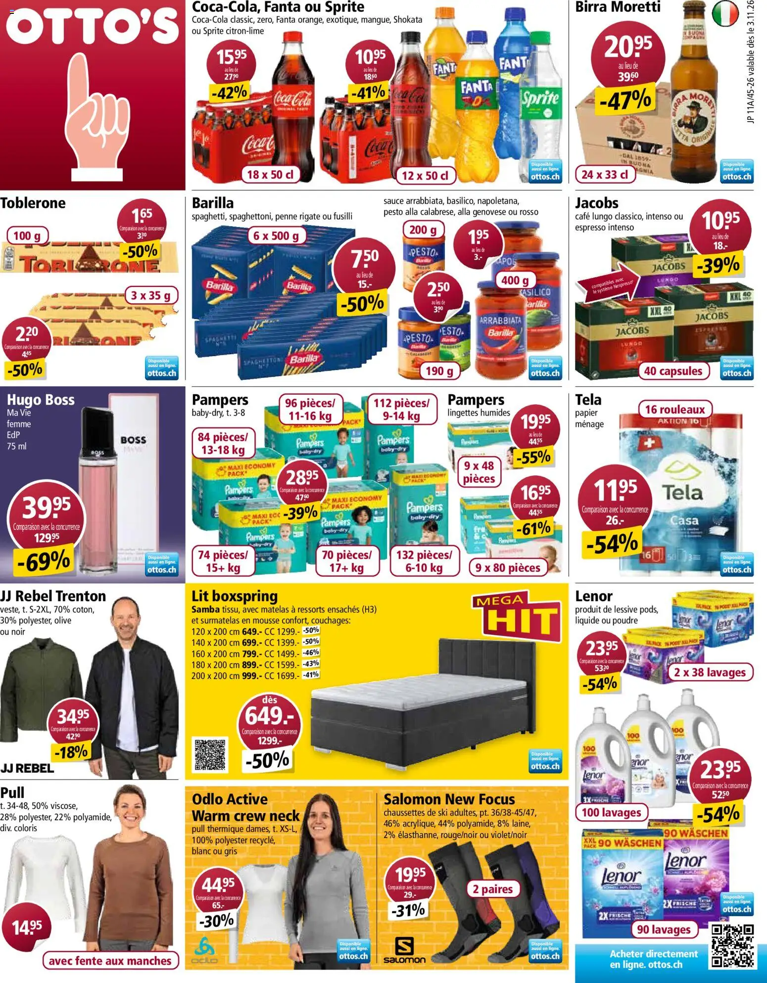 Otto's aktionen FR – gültig ab 03.11.2026 | Seite: 1 | Produkte: Fanta, Barilla, Ski, Pampers