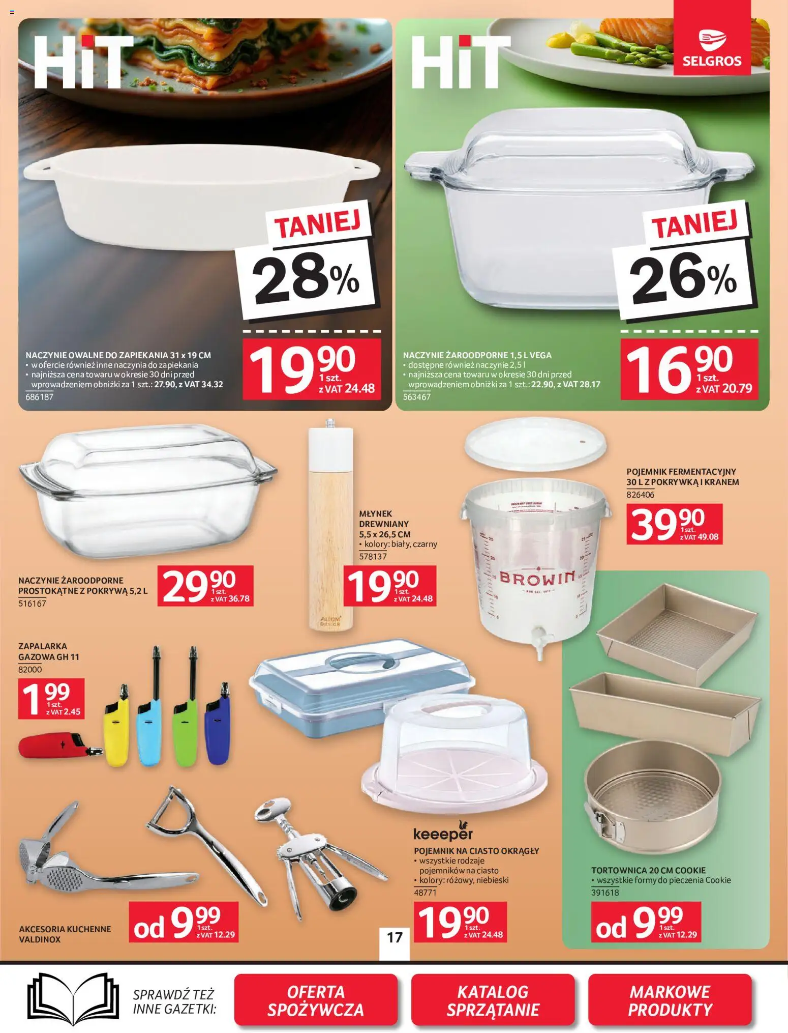 Selgros cash&carry gazetka - Oferta przemysłowa od 27.08.2026 | Strona: 19 | Produkty: Pojemnik na ciasto, Naczynia, Młynek, Naczynie żaroodporne