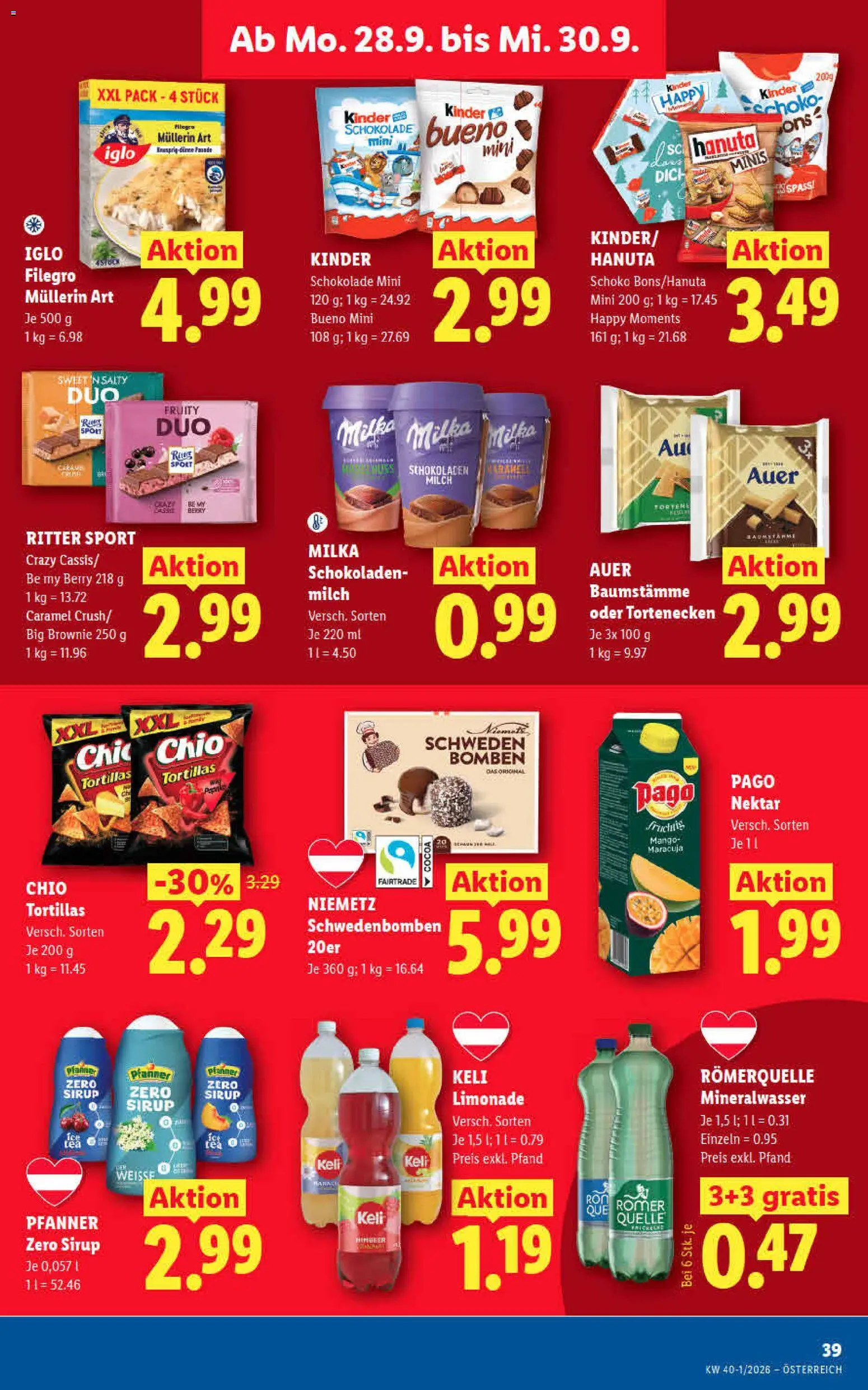 Lidl - Flugblatt gültig ab 24.09.2026 | Seite: 48 | Produkte: Chips, Mango, Mineralwasser, Schokolade