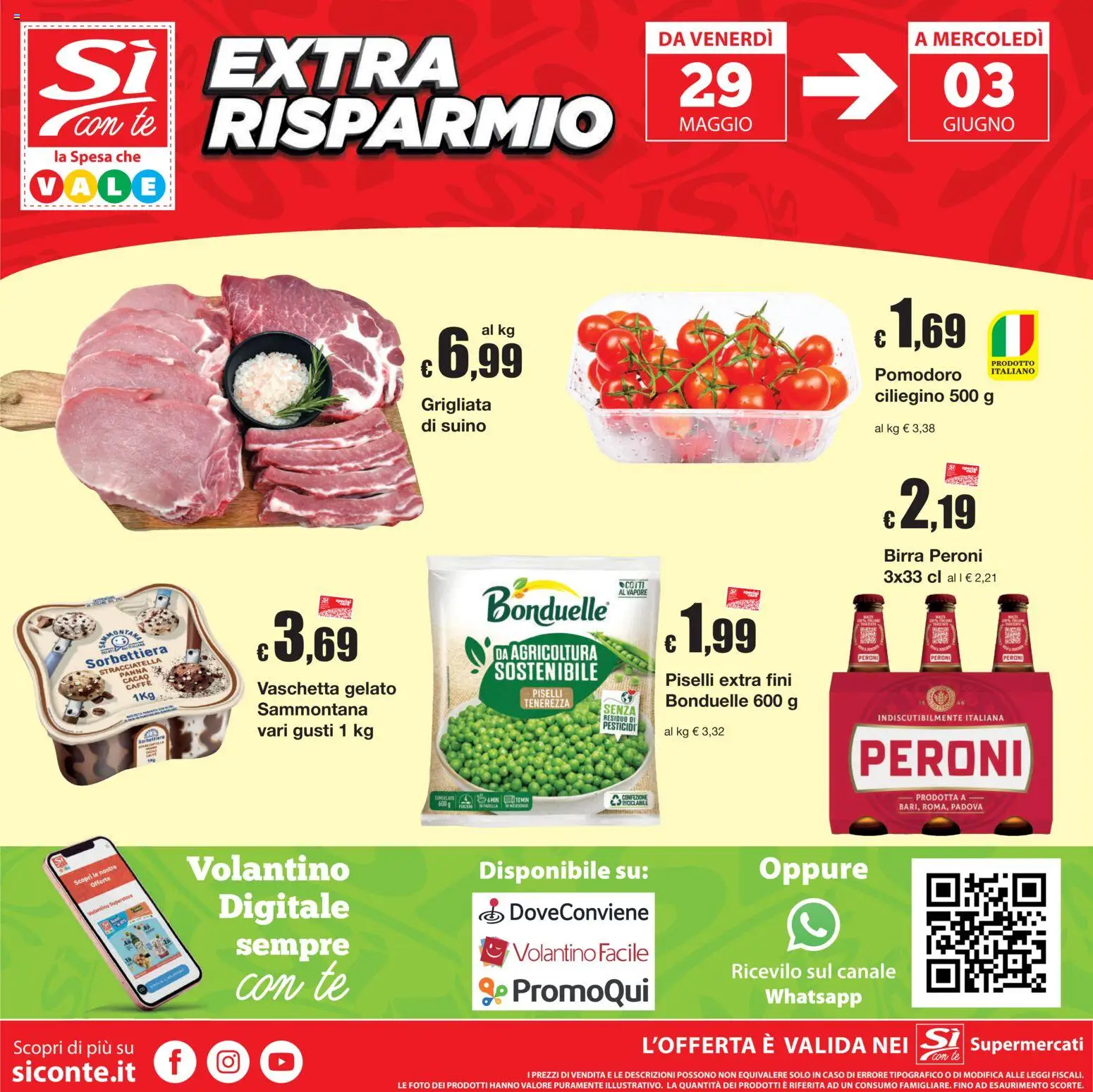 Volantino Sì con Te del 21.05.2026 | Pagina: 20 | Prodotti: Birra, Tè, Gelato, Piselli