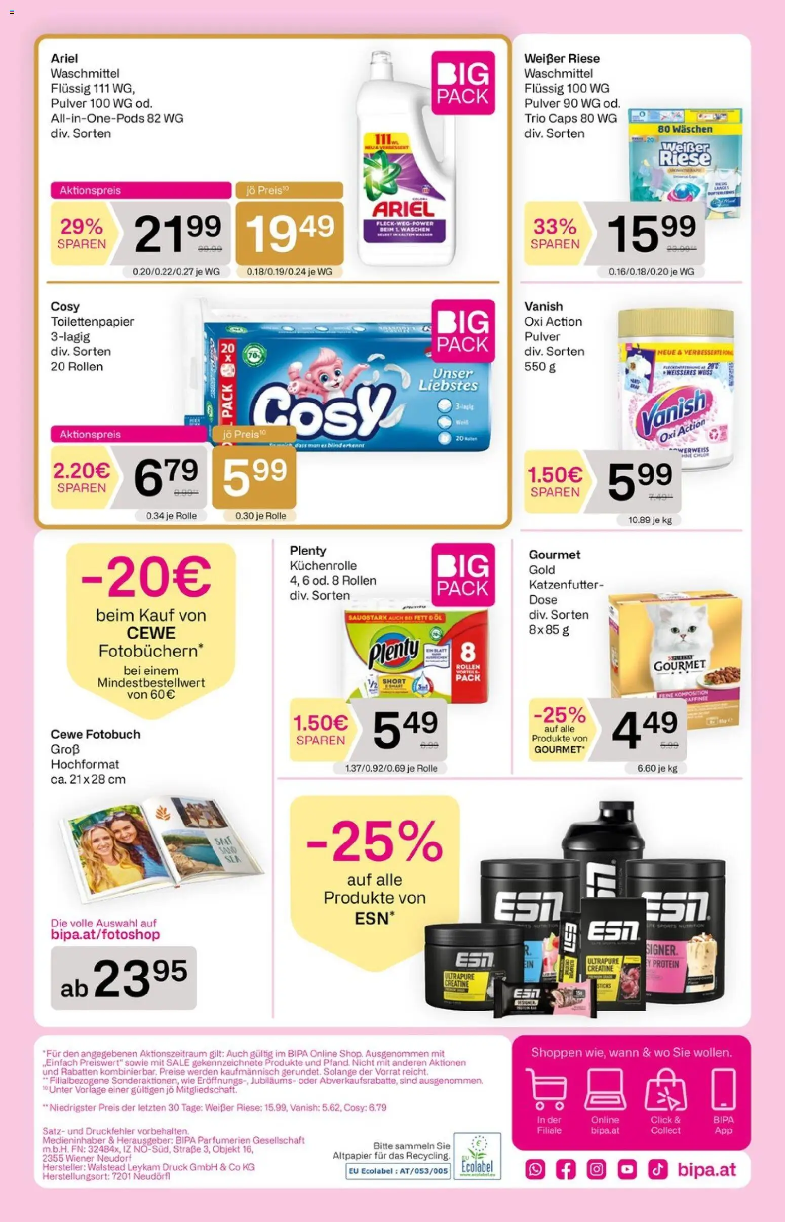 Bipa Flugblatt gültig ab 03.09.2026 | Seite: 8 | Produkte: Öl, Waschmittel