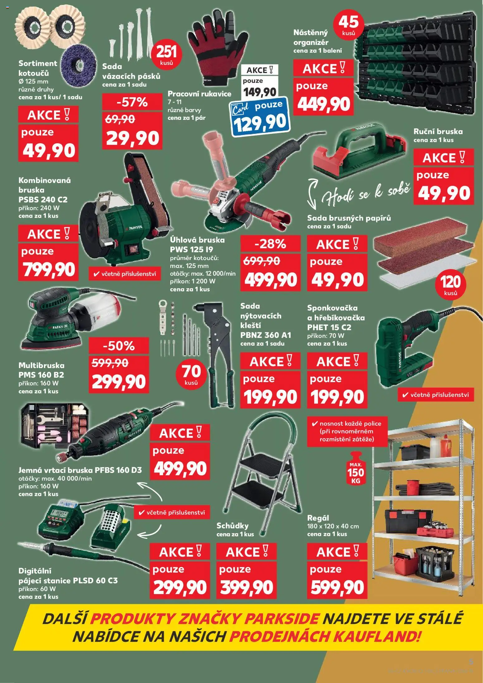 Kaufland leták - Kolín od 08.07.2026 | Strana: 5 | Produkty: Organizér, Parkside, Rukavice, Barvy