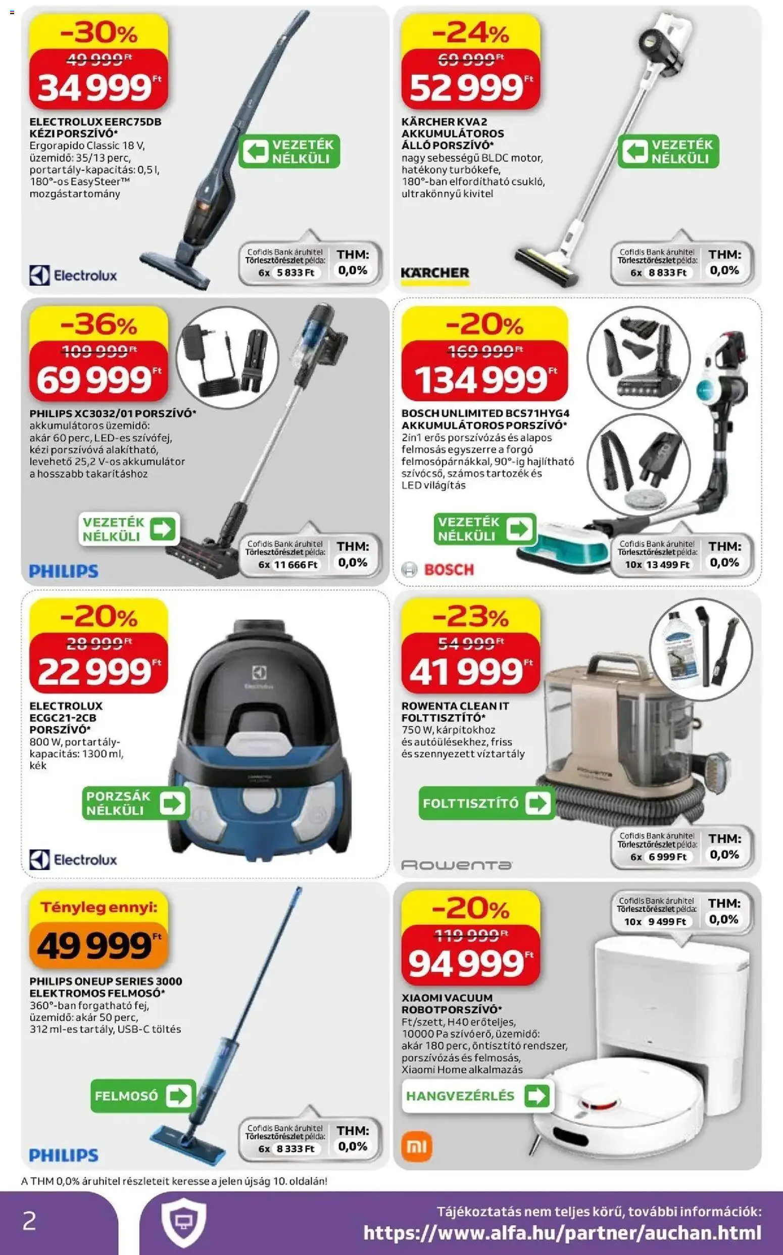 Auchan akciós ujság - amely érvényes a következő dátumtól: 07.05.2026 | Oldal: 2 | Termékek: Felmosó, Akkumulátor, Xiaomi, Folttisztító