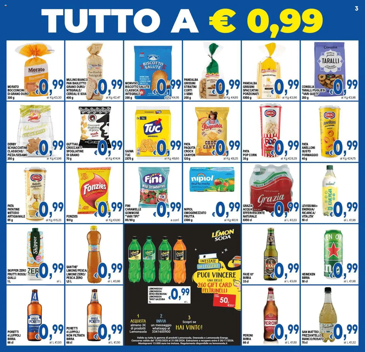 Volantino DEM del 31/07/2026 | Pagina: 3 | Prodotti: Cereali, Formaggio, Taralli, Grissini