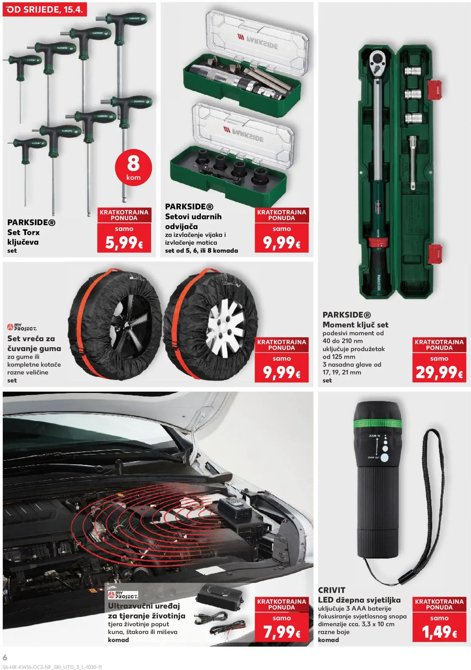 Kaufland katalog | vrijedi od 15.04.2026 | Stranica: 6 | Proizvodi: Svjetiljka, Baterije, Parkside