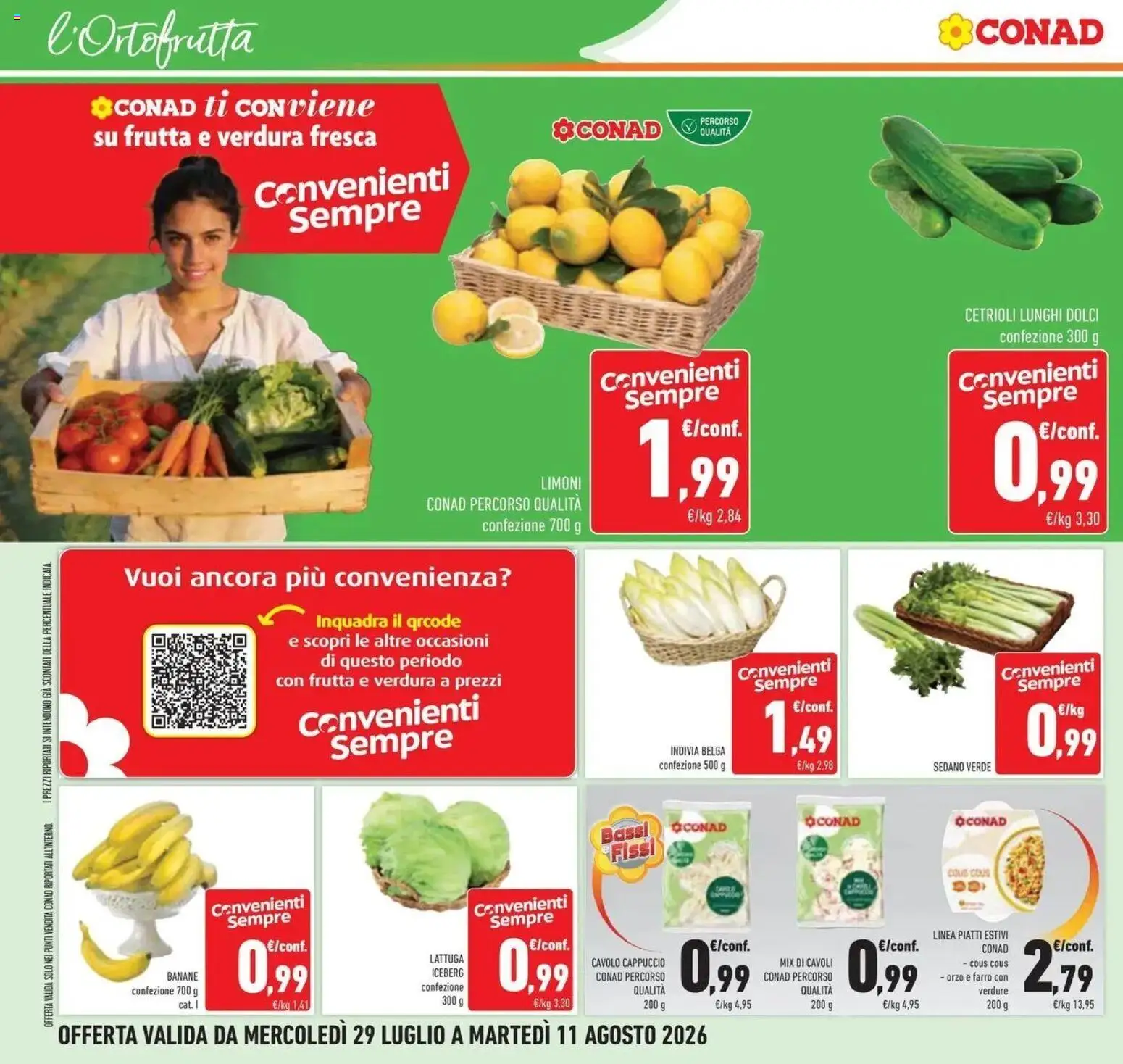 Volantino Conad del 29/07/2026 | Pagina: 12 | Prodotti: Piatti, Verdure, Sedano, Cavolo