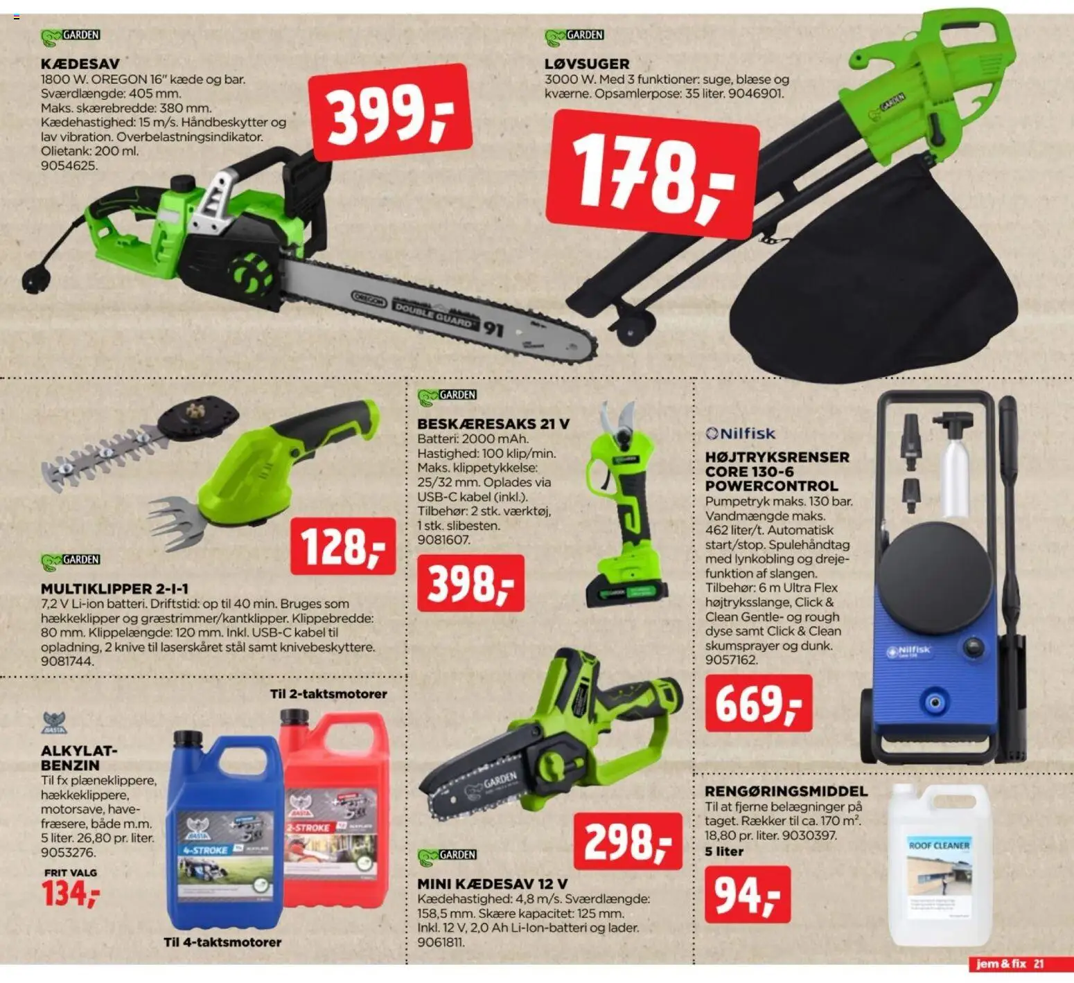 Jem & fix tilbudsavis – gyldig fra 30/08/2026 | Side: 21 | Produkter: Søm, Kabel, Batteri