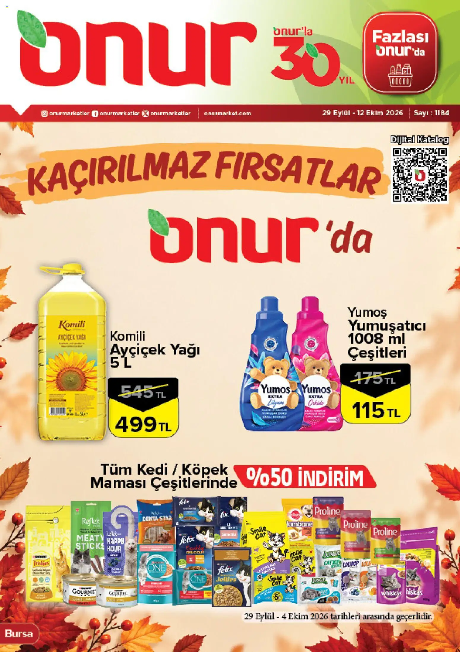 Onur Market Katalog Bursa - 29 Eylül 2026 tarihinden itibaren geçerlidir | Sayfa: 1 | Ürünler: Yumuşatıcı