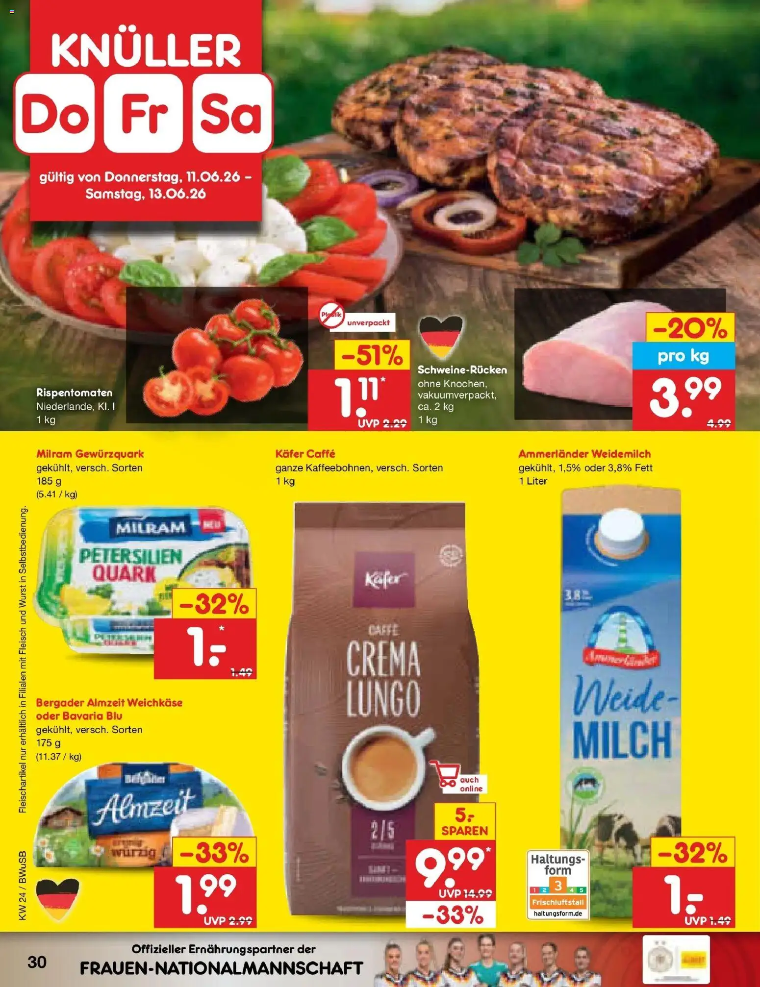 Netto Marken-Discount Prospekt Stemwede-Dielingen – gültig ab 08.06.2026 | Seite: 44 | Produkte: Quark, Milch, Milram, Fleisch