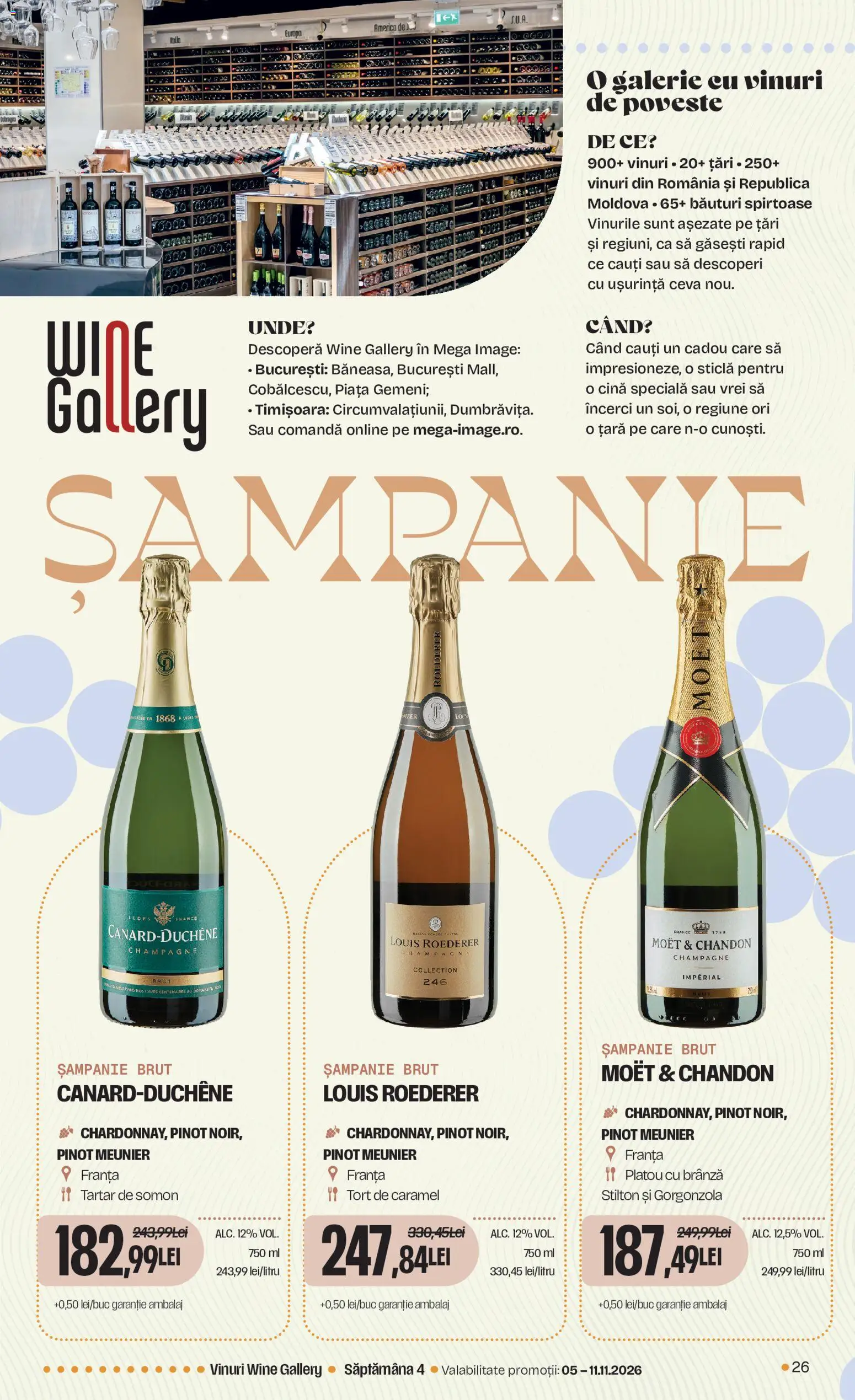 Noul catalog Mega Image – valabil de la 15.10.2026 | Pagină: 26 | Produse: Tort, Brânză, Gorgonzola, Somon