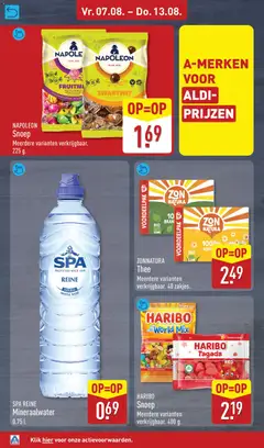 SPA Reine Mineraalwater, 0.75 l. - Voorbeeld van een folder van Aldi, geldig van 03-08-2026 | Pagina: 44