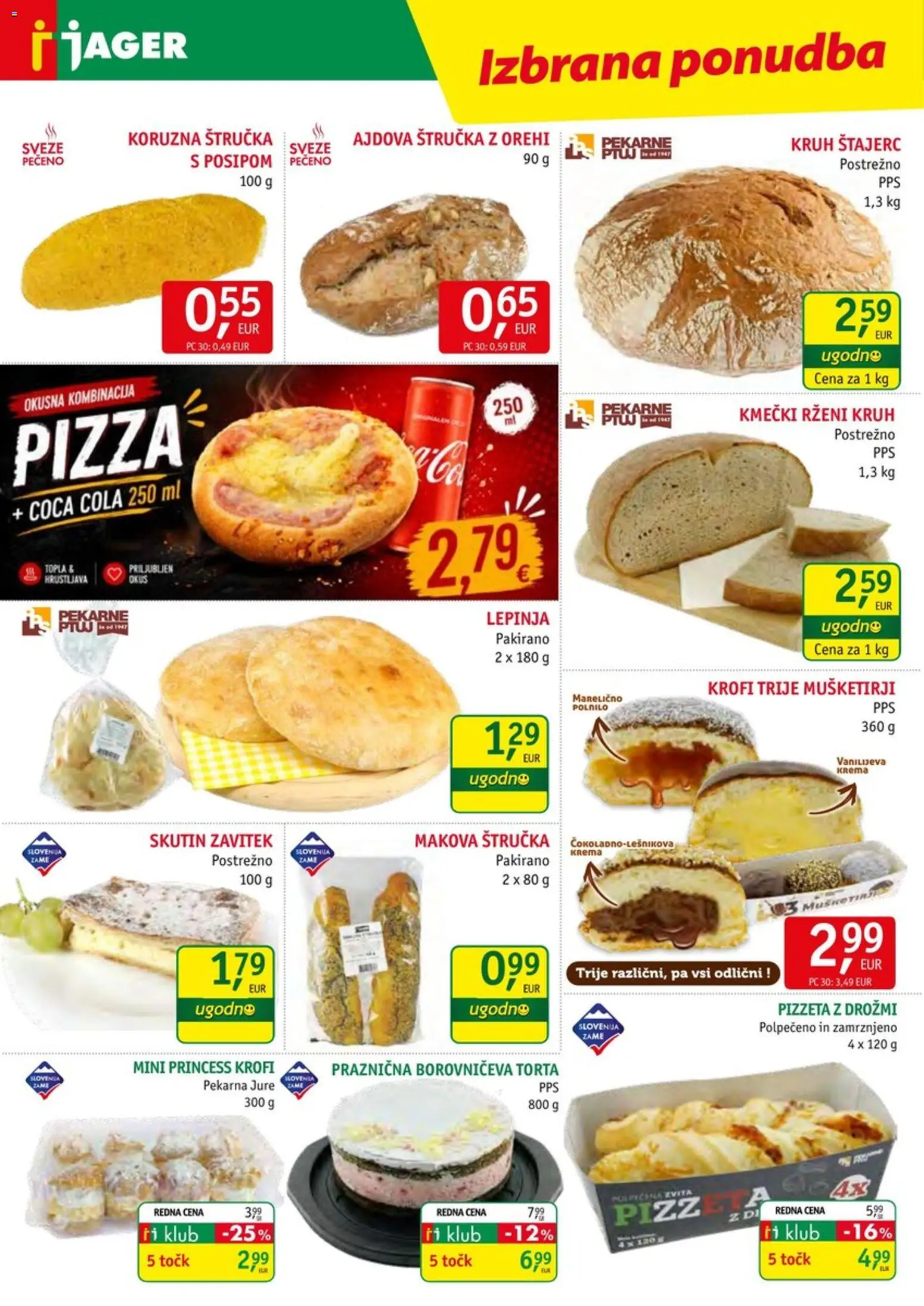 Novi Jager katalog ponudbe – veljaven od 17.06.2026 | Stran: 6 | Izdelki: Lepinja, Pekarna, Torta, Krema