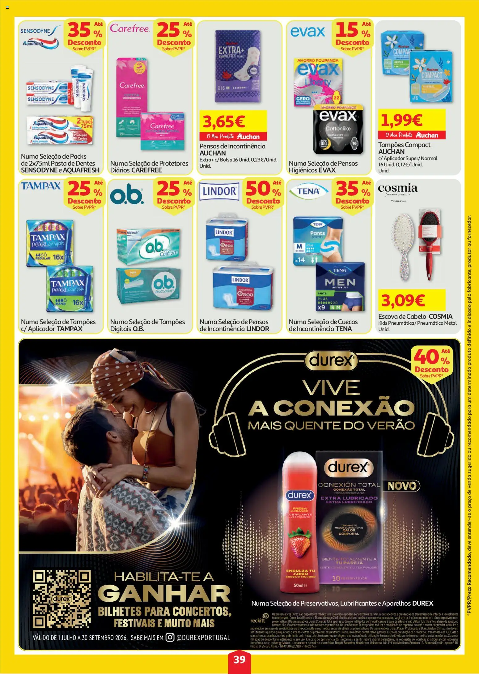 Auchan folheto │ válido de 06/08/2026 | Página: 39 | Produtos: Bolsa, Pasta de dentes, Base, Cuecas