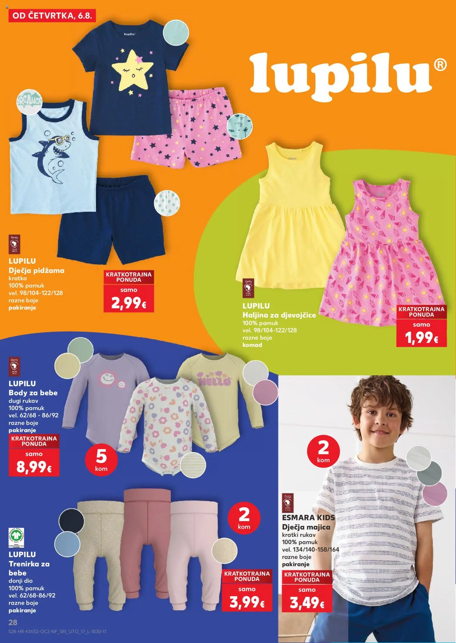 Kaufland katalog | vrijedi od 06.08.2026 | Stranica: 28 | Proizvodi: Majica, Pidžama, Haljina, Trenirka