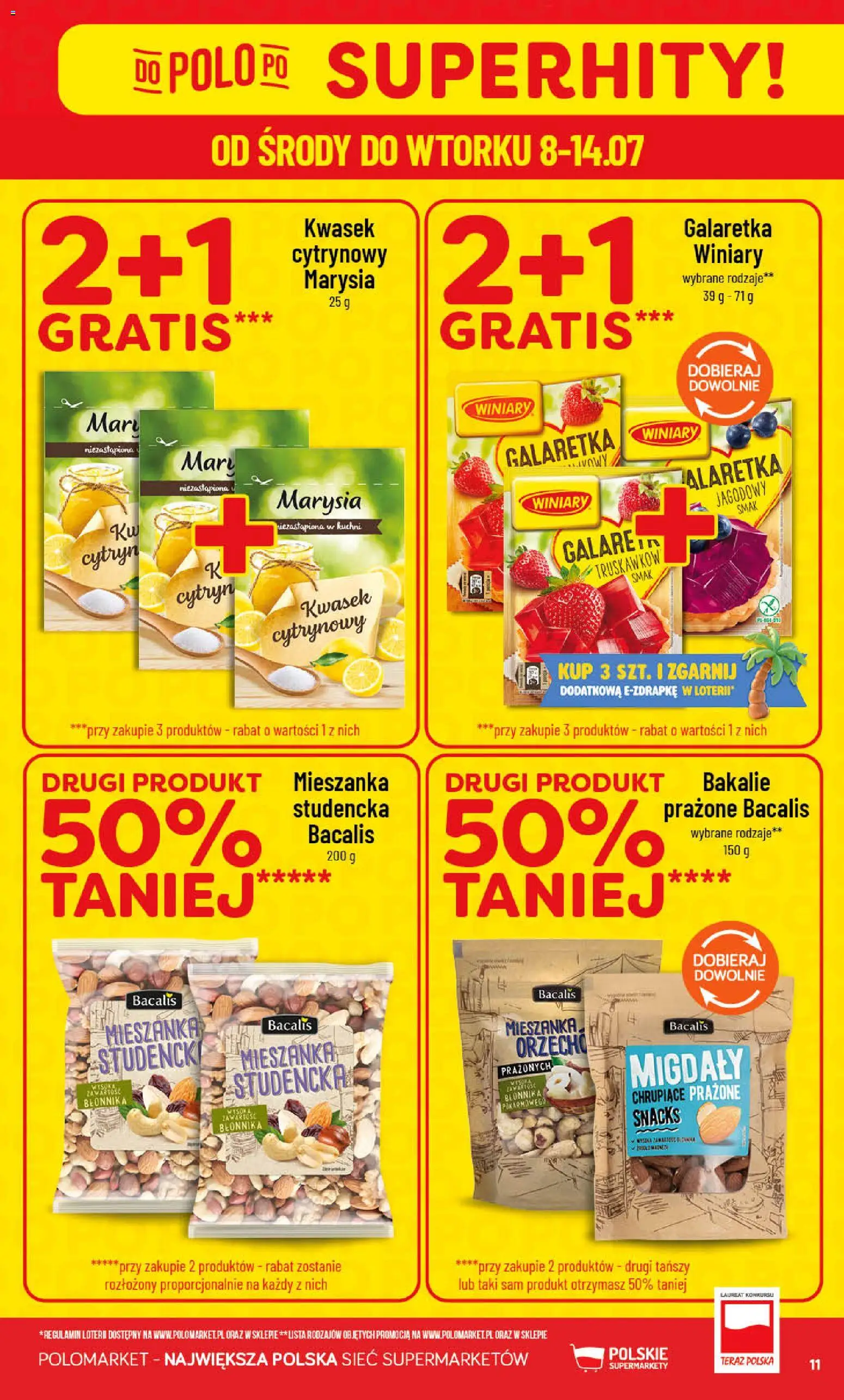 POLOmarket gazetka od 08.07.2026 | Strona: 11 | Produkty: Galaretka, Kwasek cytrynowy