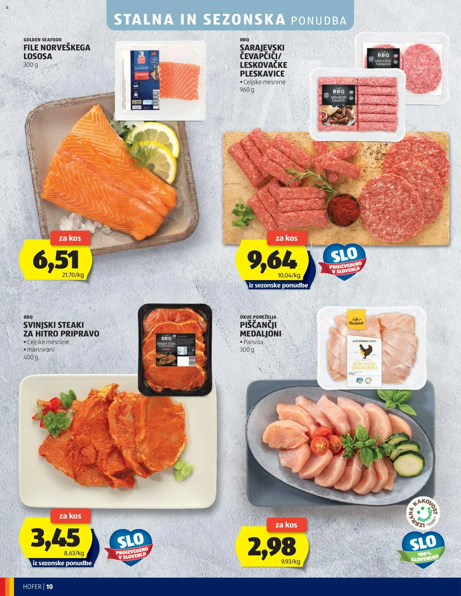 Hofer SI katalog | vrijedi od 08.07.2026 | Stranica: 10 | Proizvodi: Meso, Ćevapčići