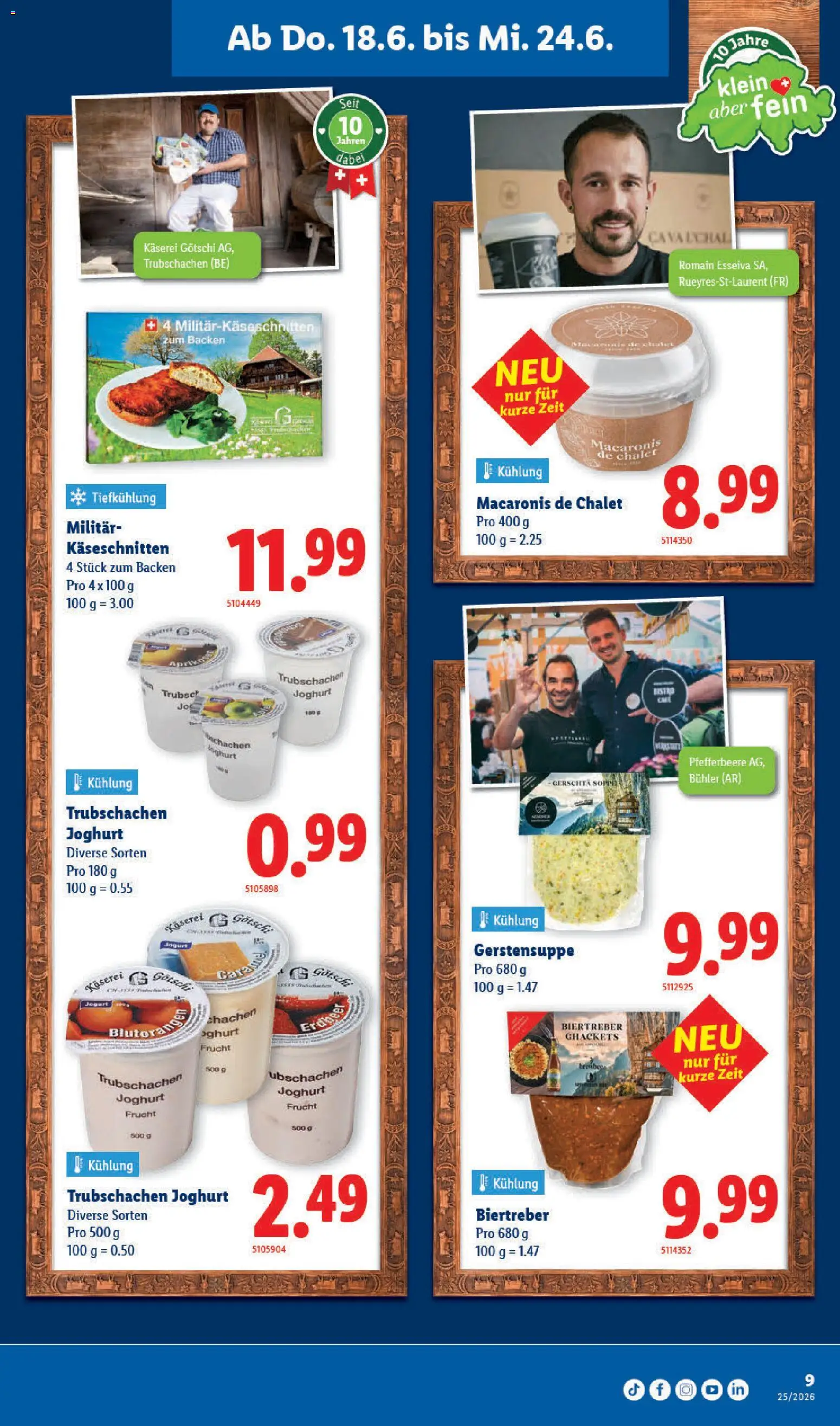 Lidl aktionen Feinste Schweizer Spezialitäten – gültig ab 18.06.2026 | Seite: 9 | Produkte: Joghurt