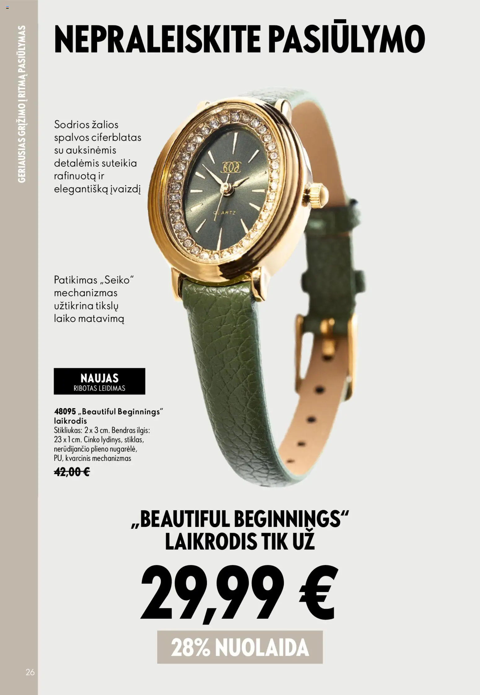 Oriflame akcijos nuo 2026.08.26 | Puslapis: 26 | Prekių: Laikrodis, Bendras