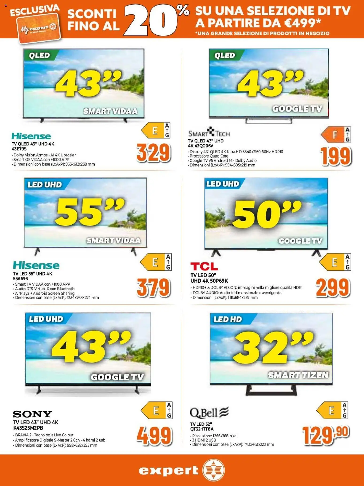 Volantino Expert del 17/09/2026 | Pagina: 12 | Prodotti: smart TV, TV, Audio, USB