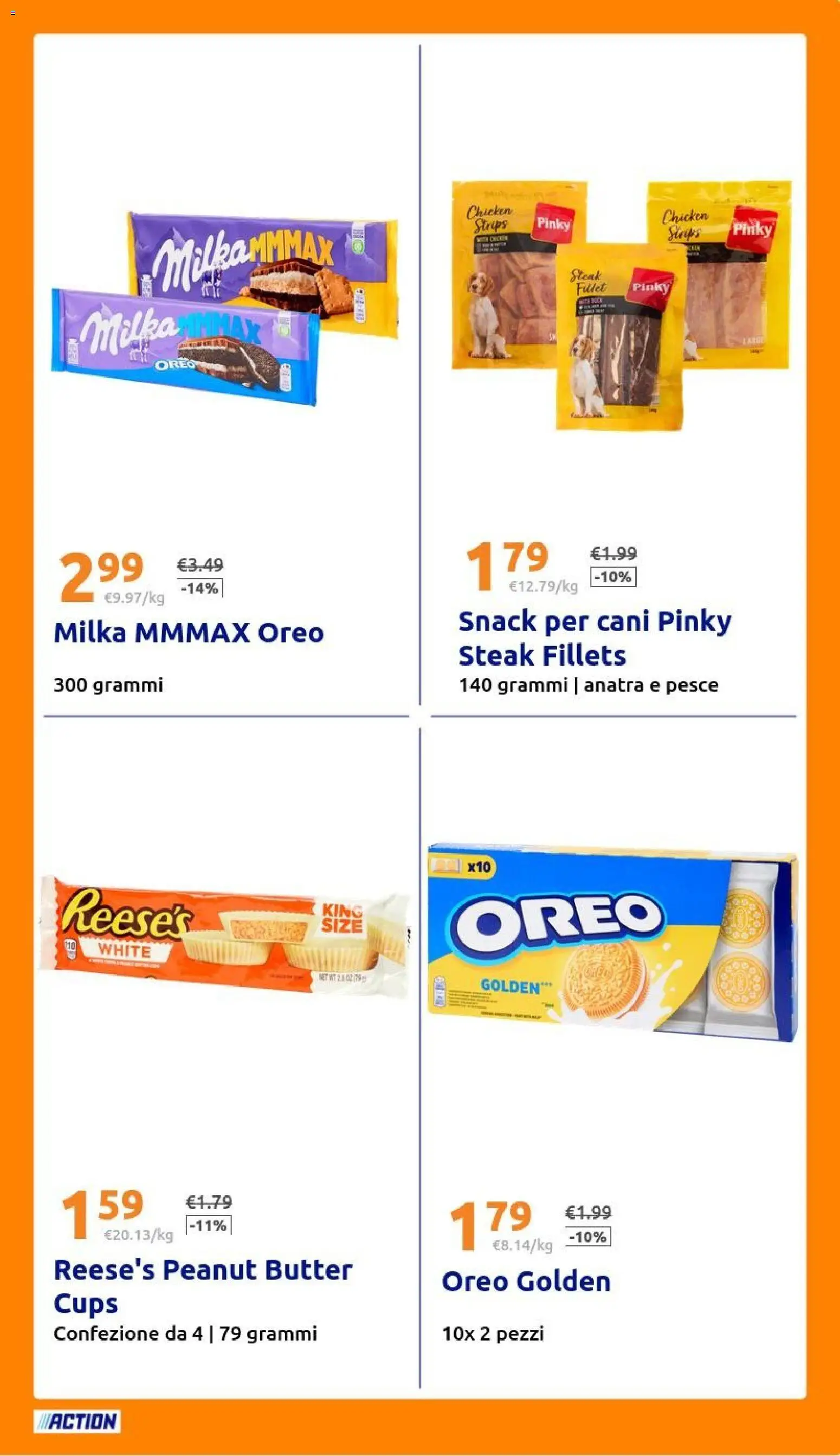 Volantino Action del 21/10/2026 | Pagina: 23 | Prodotti: Pesce, Oreo, Anatra