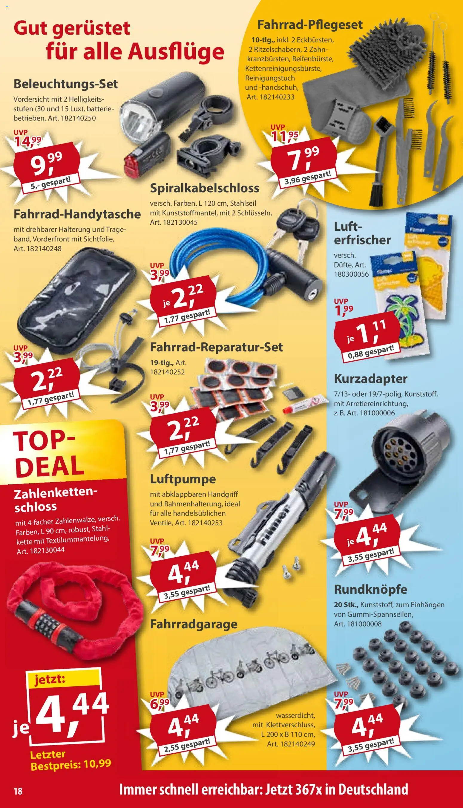 Sonderpreis Baumarkt Prospekt 	 – gültig ab 16.05.2026 | Seite: 18 | Produkte: Top, Batterie, Luftpumpe