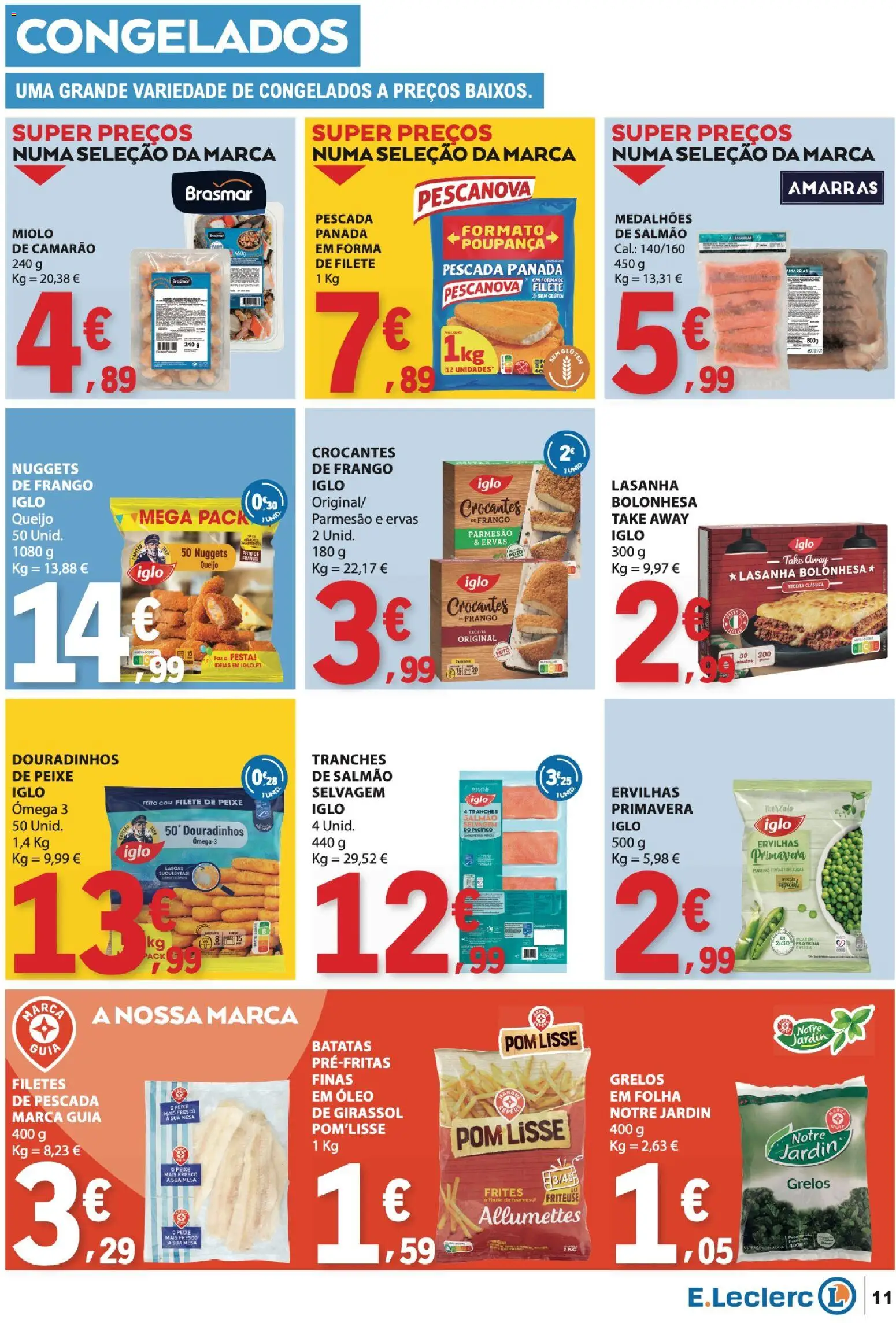 E.Leclerc folheto │ válido de 24/09/2026 | Página: 11 | Produtos: Frango, Batatas, Salmão, Mesa