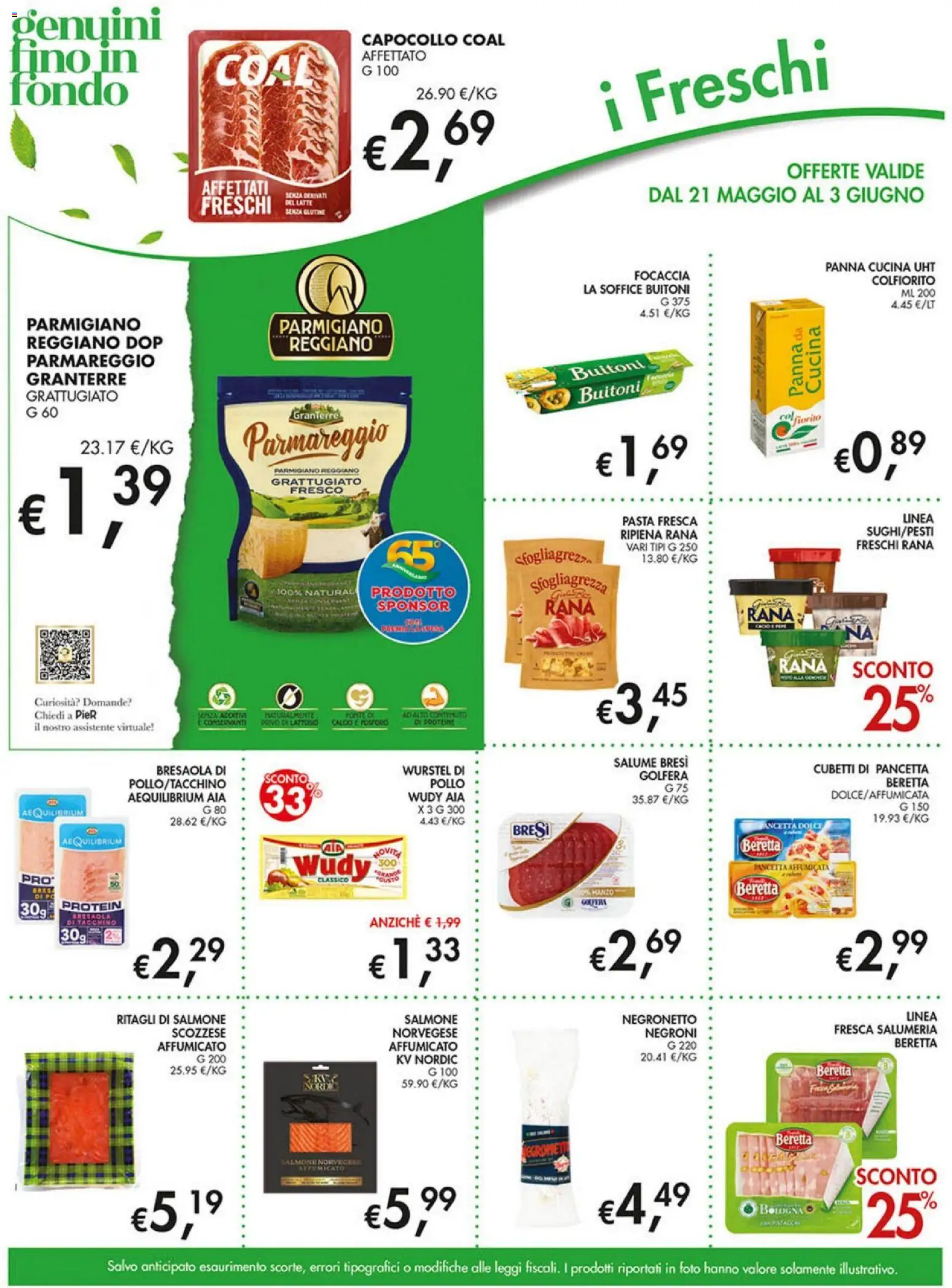 Volantino Coal del 21.05.2026 | Pagina: 9 | Prodotti: Salmone, Manzo, Tacchino, Wurstel