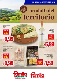 Anteprima del volantino Famila volantino Prodotti del Territorio valido a partire dal 17/09/2026