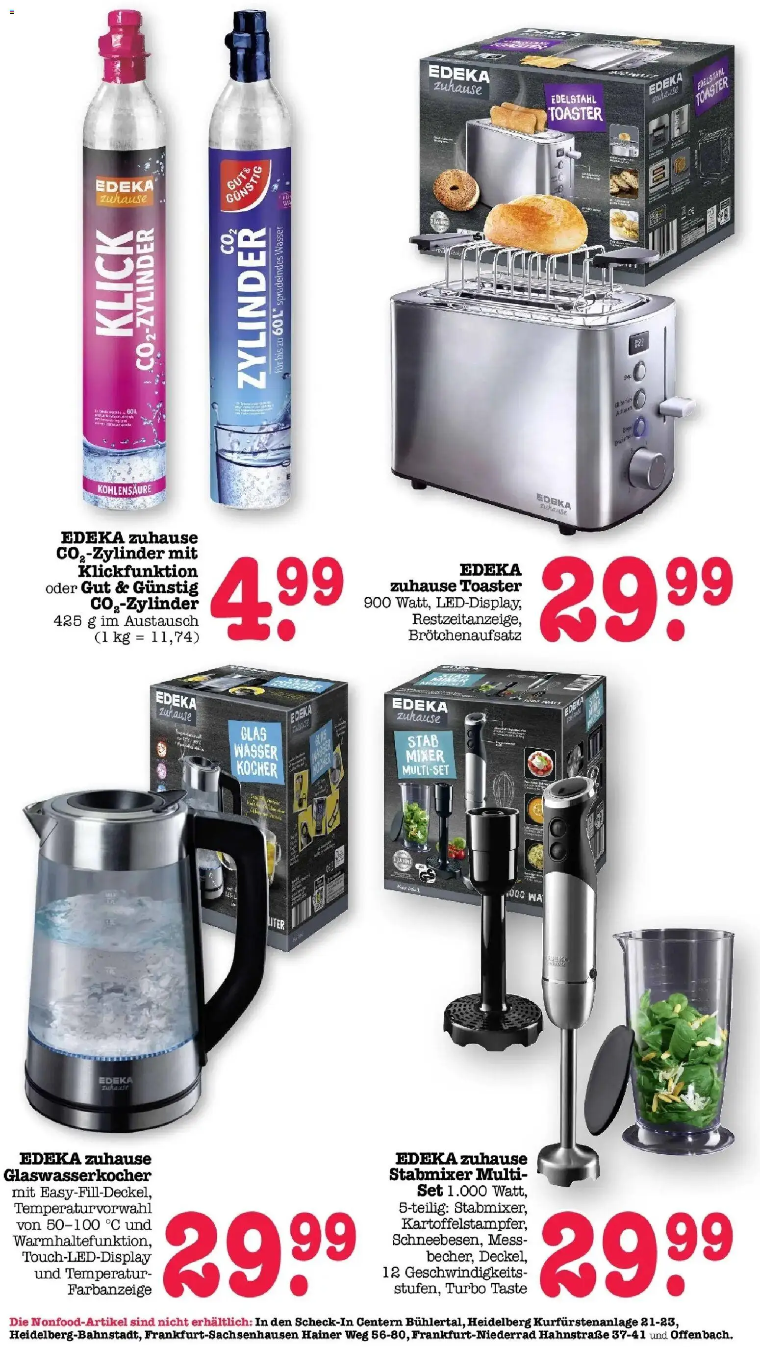 Edeka prospekt Bühlertal	 – gültig ab 04.05.2026 | Seite: 68 | Produkte: Toaster, Kocher, Wasser, Stabmixer