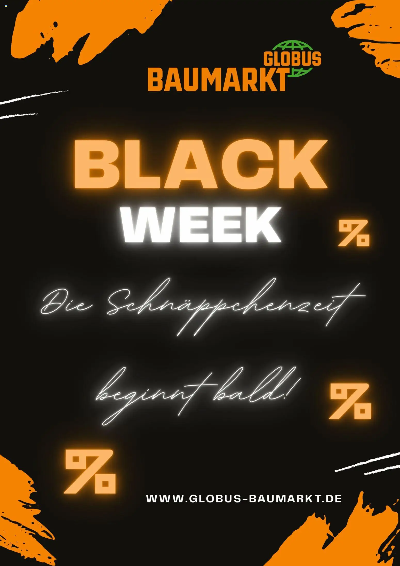 Globus Baumarkt Black Friday Ankündigung – gültig ab 16.10.2026 | Seite: 1