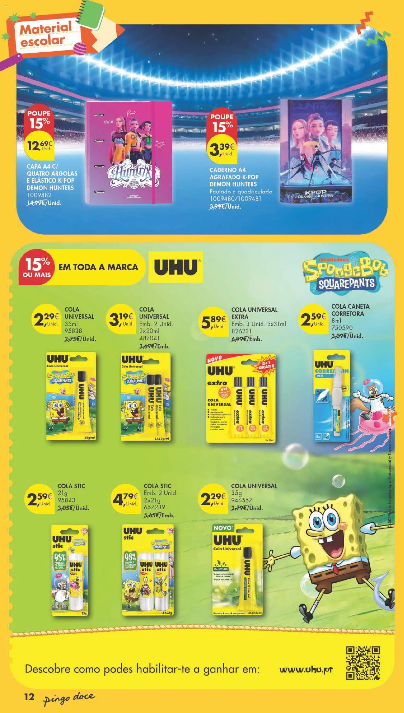 Pingo Doce Regresso às Aulas 2026 Hipers │ válido de 04/08/2026 | Página: 12 | Produtos: Caderno