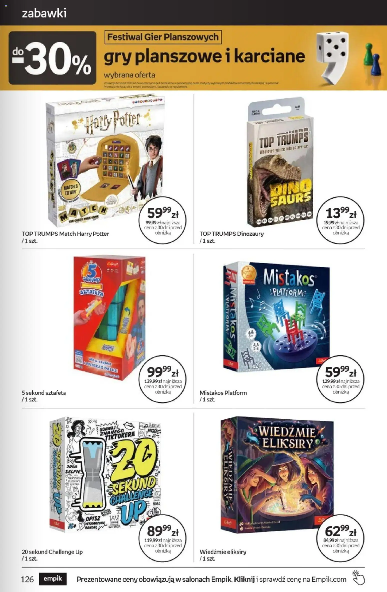 Empik promocje - Tom kultury Zabawki od 23.09.2026 | Strona: 35 | Produkty: Zabawki, Top, Gry planszowe, Gry