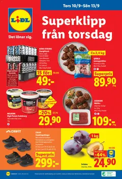 NÖTFÄRS, Ursprung: Sverige. Ca 1,8 kg. Max 2 förp./hushåll. - Förhandsvisning av reklamblad från butik Lidl aktuell från 07/09/2026 | Sida: 30 | Produkter: Kokos, Nötfärs, Energidryck, Blåbär