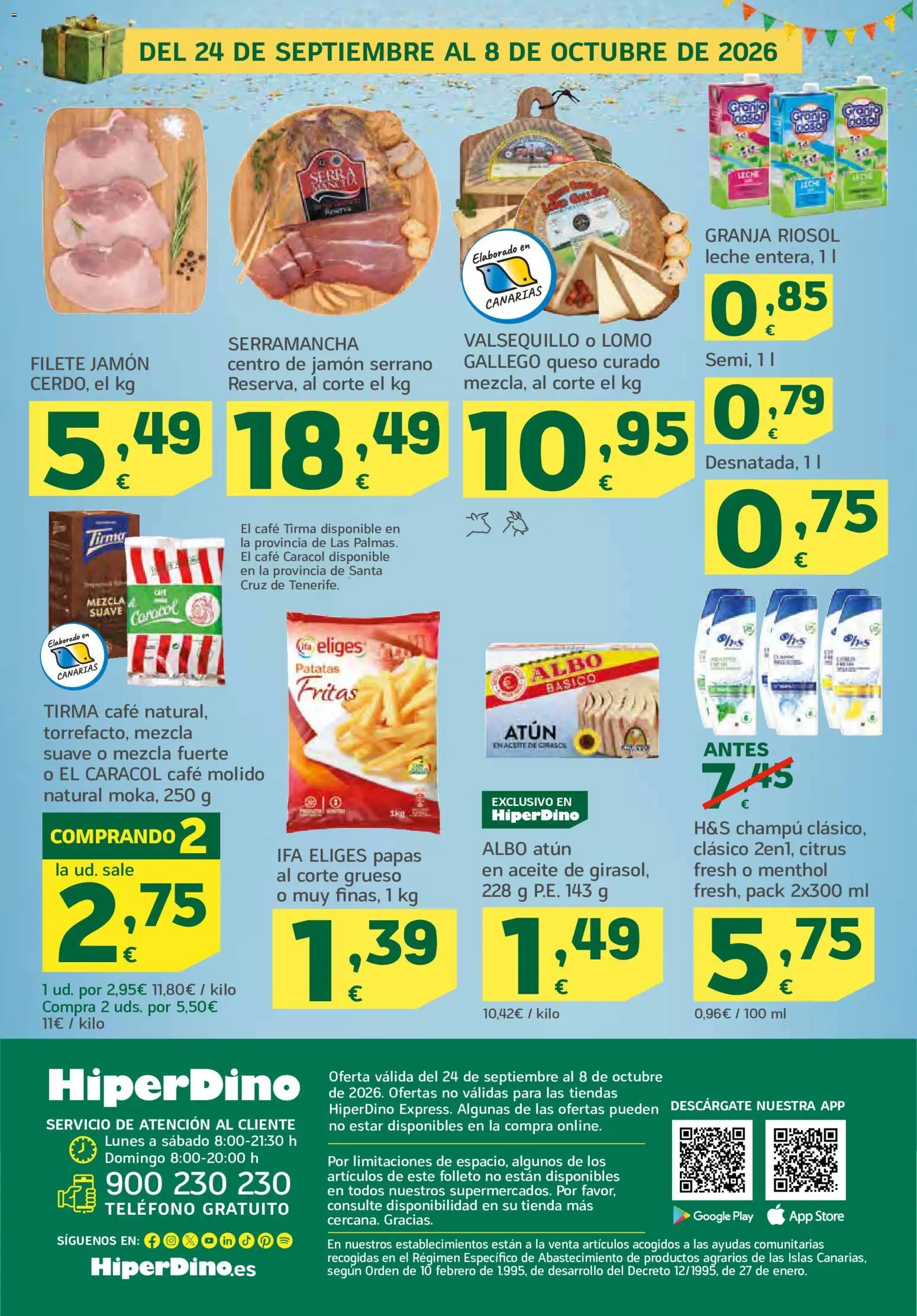 HiperDino folleto │ válido desde el 24/09/2026 | Página: 52 | Productos: Queso, Jamón, Café molido, Queso curado