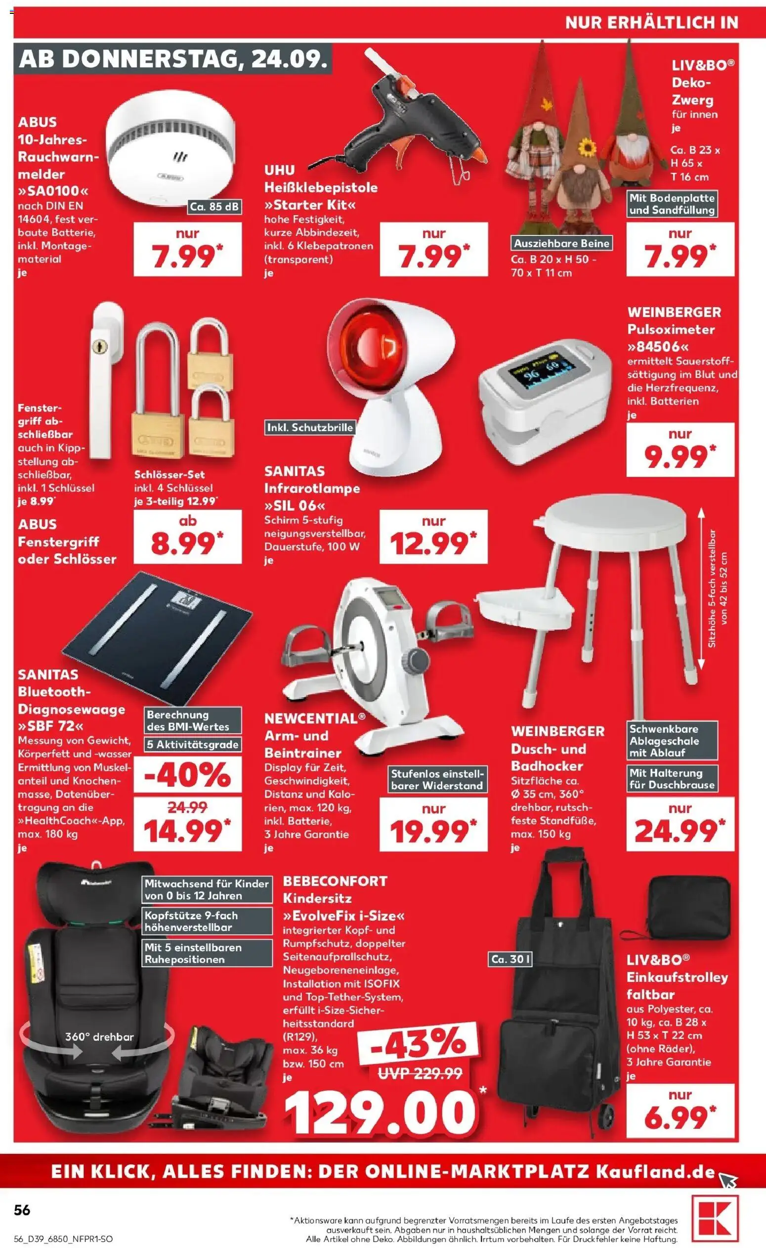 Prospekt Kaufland ab 21.09.2026 » Angebote Online zum Blättern | Seite: 68 | Produkte: Batterien, Batterie, Badhocker, Wasser